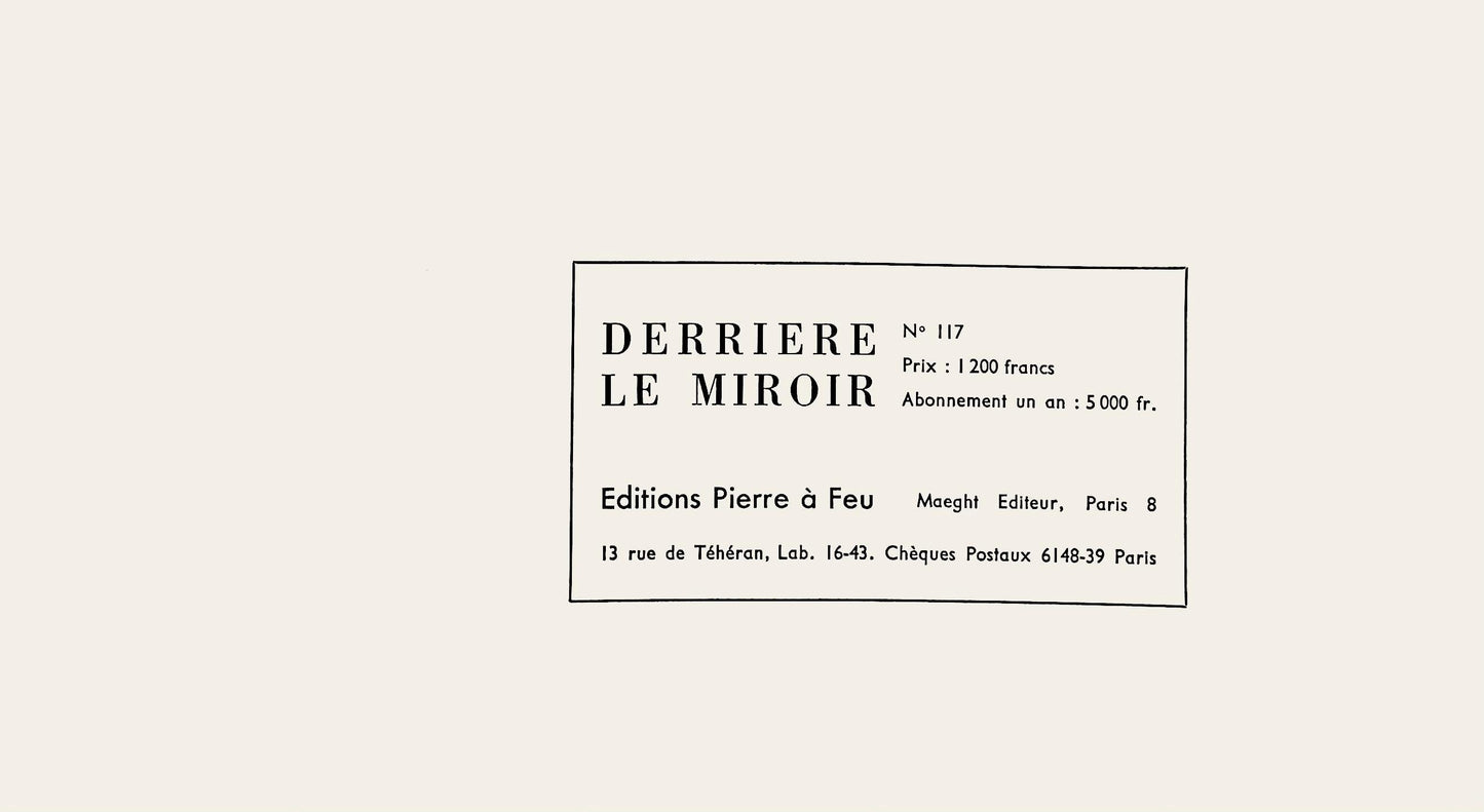 Pierre Tal-Coat, Composition, Derrire Le Miroir, Lithograph