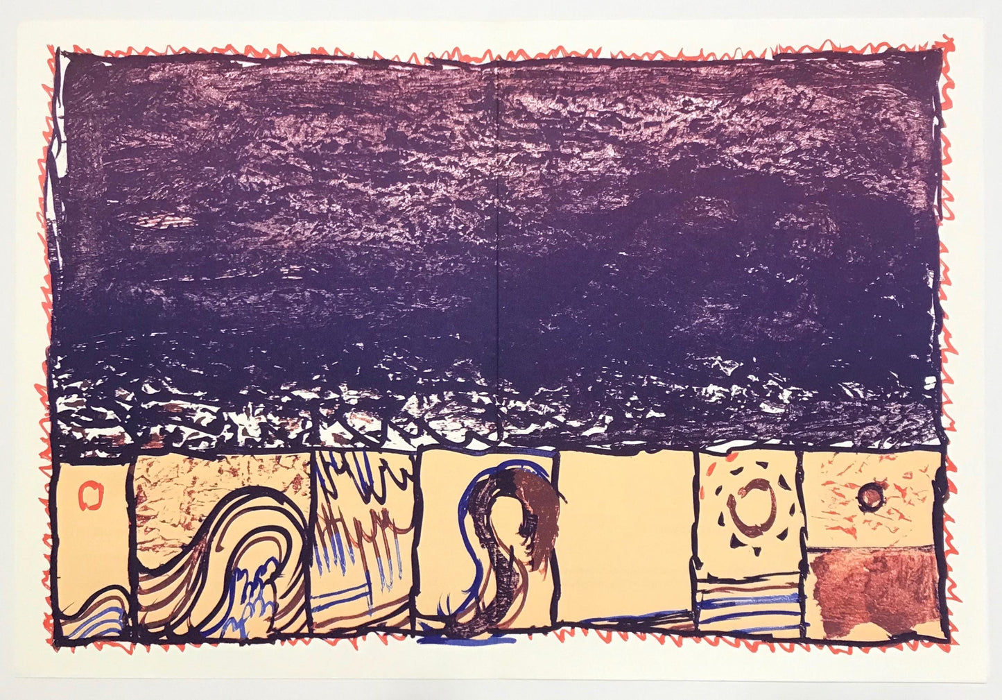 Pierre Alechinsky, Composition, Derrire Le Miroir, Lithograph