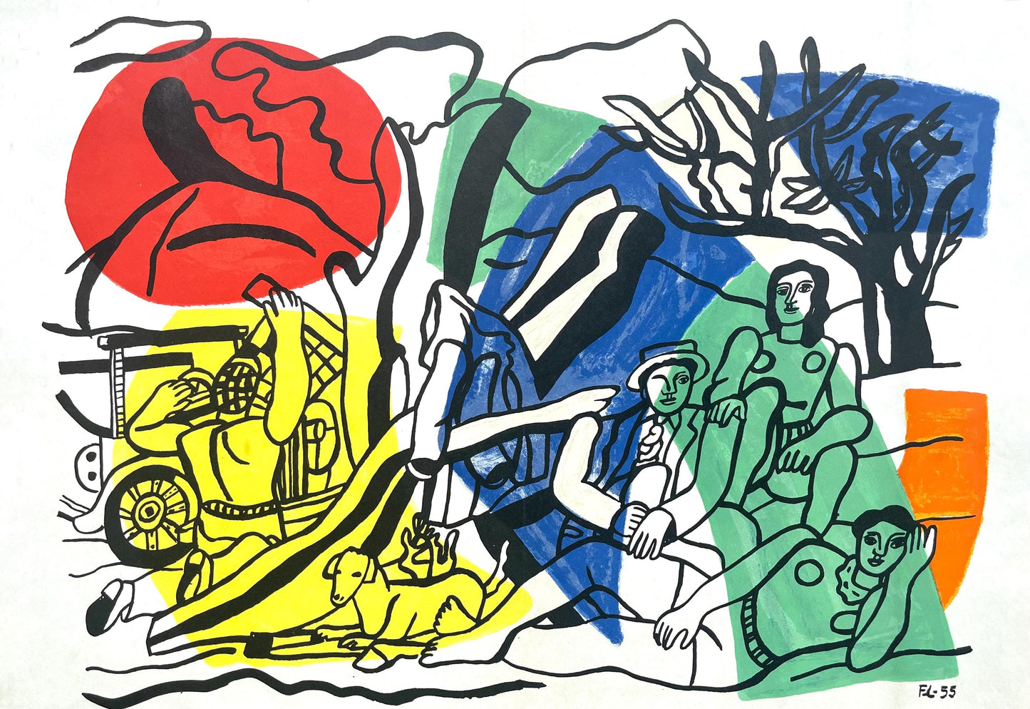 Fernand Lger, La Partie De Campagne, Derrire Le Miroir, Lithograph