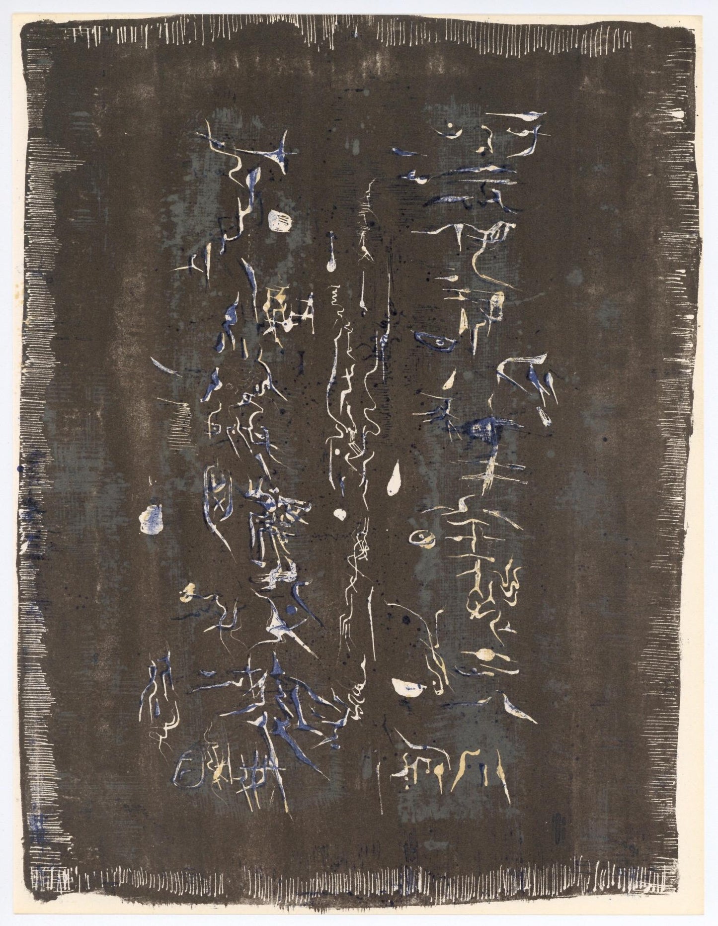 Zao Wou-Ki ???, Composition, Xxe Sicle, Lithograph