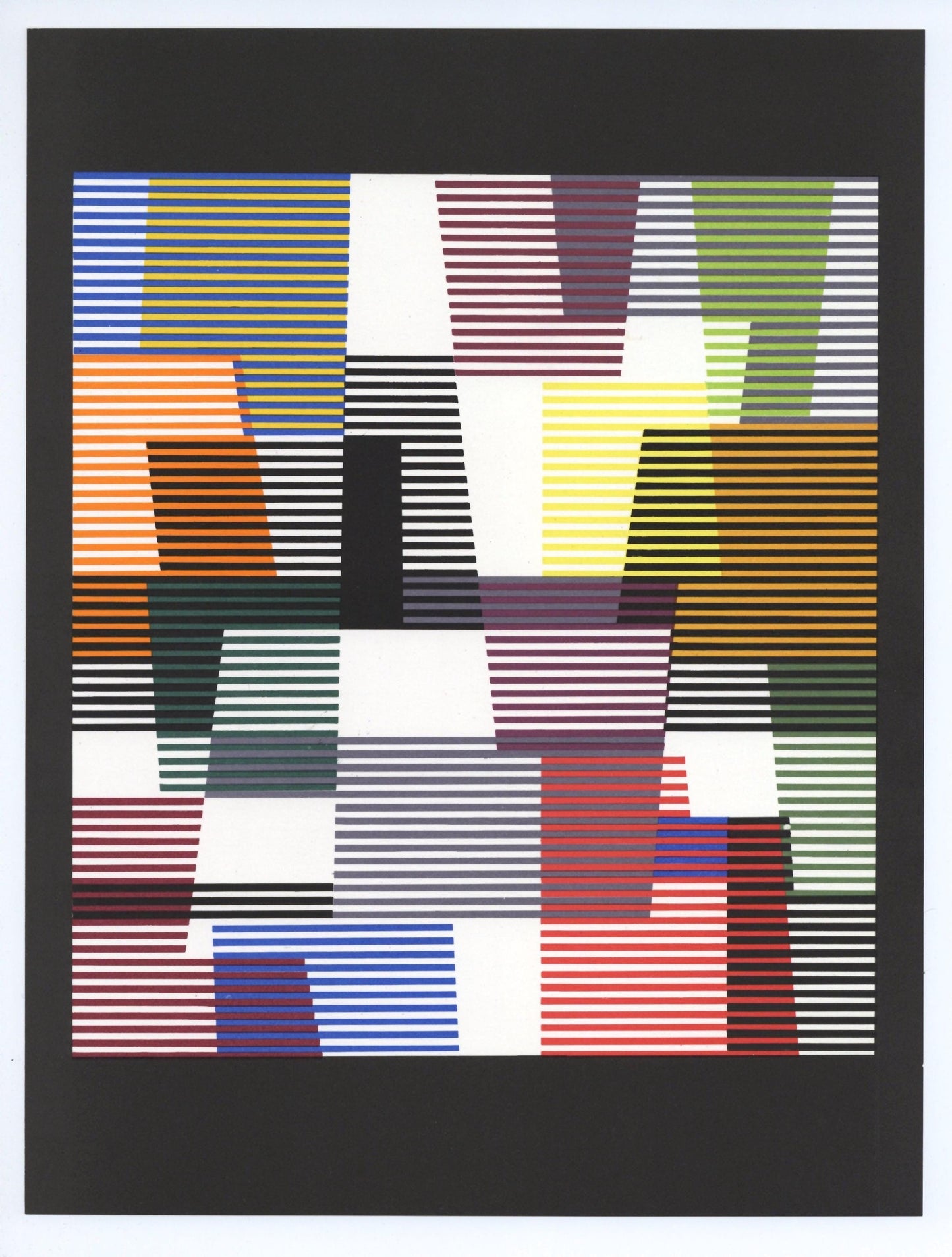Yaacov Agam, Composition, Xxe Sicle, Lithograph