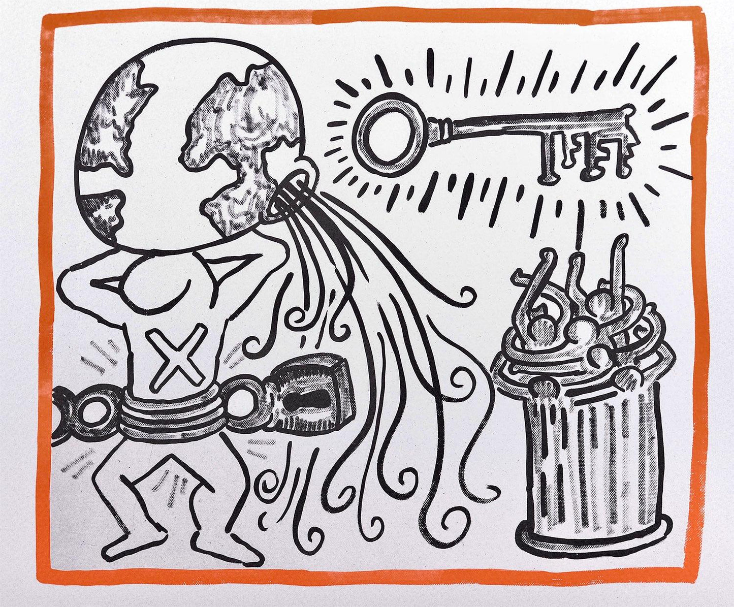 Keith Haring, Composition, Against All Odds, Lithograph