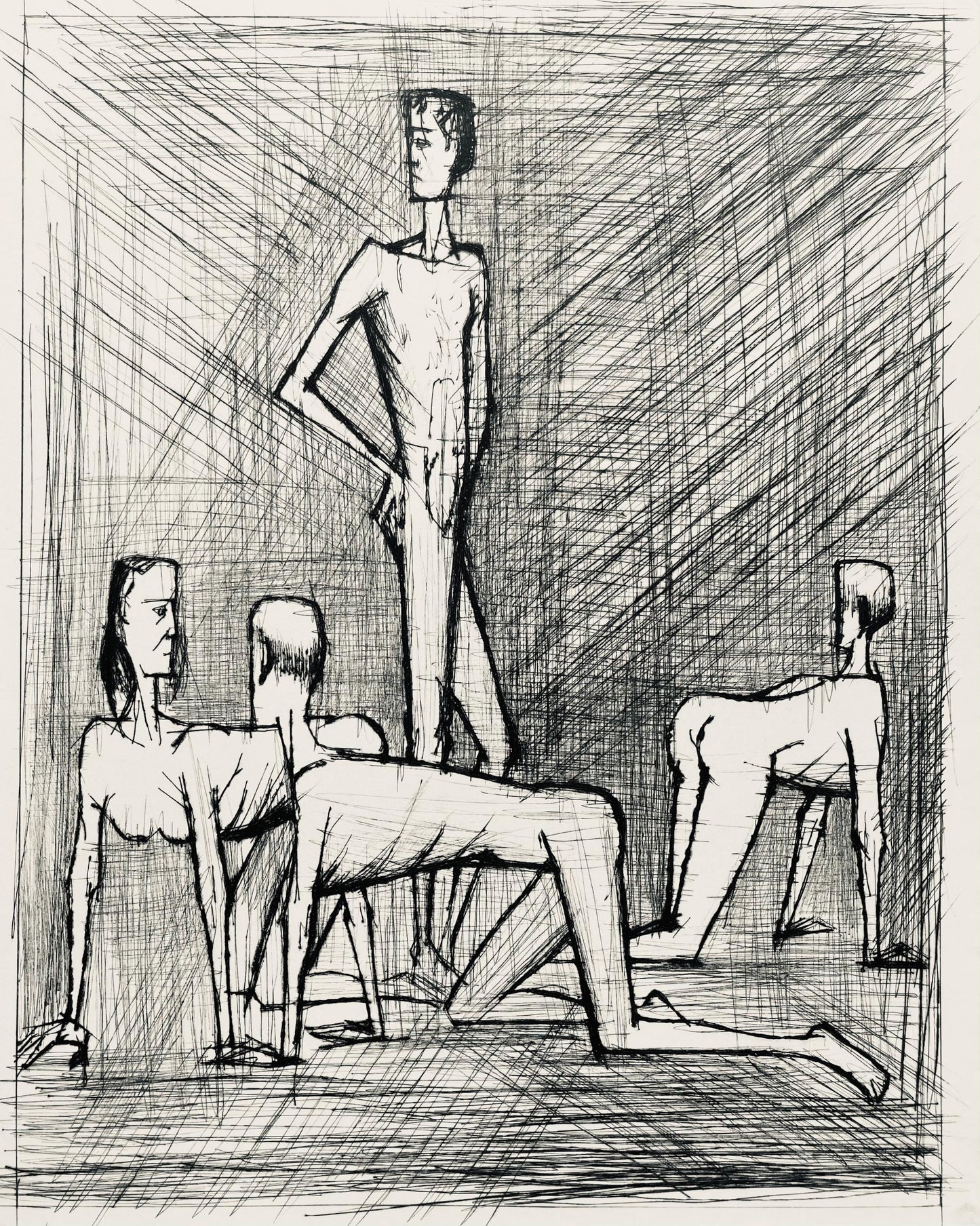 Bernard Buffet, Composition (Reinz 208-222), Voyages Fantastiques, Etching