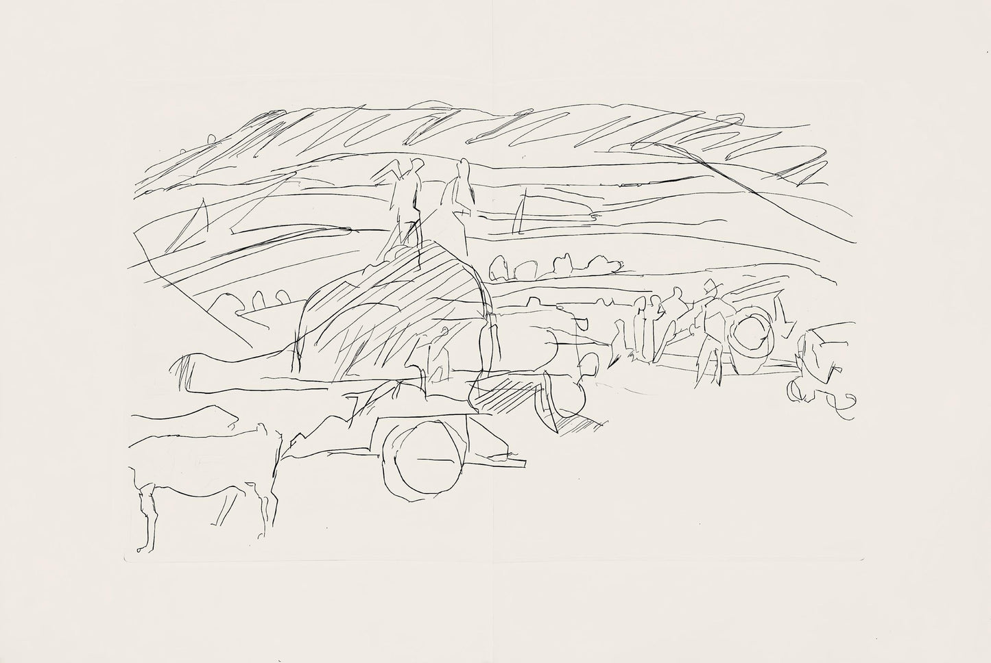 Jacques Villon, Composition (Ginestet/Pouillon 42-64), Hsiode, Les Travaux Et Les Jours, Etching