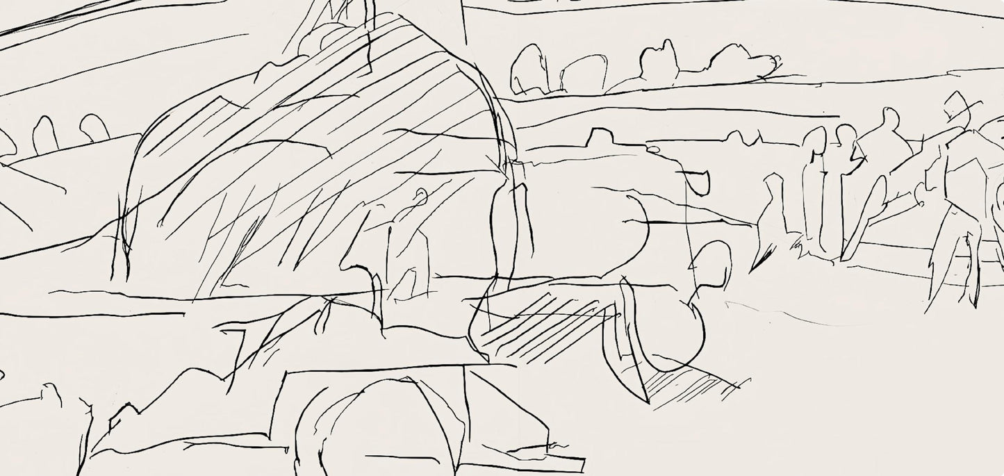 Jacques Villon, Composition (Ginestet/Pouillon 42-64), Hsiode, Les Travaux Et Les Jours, Etching