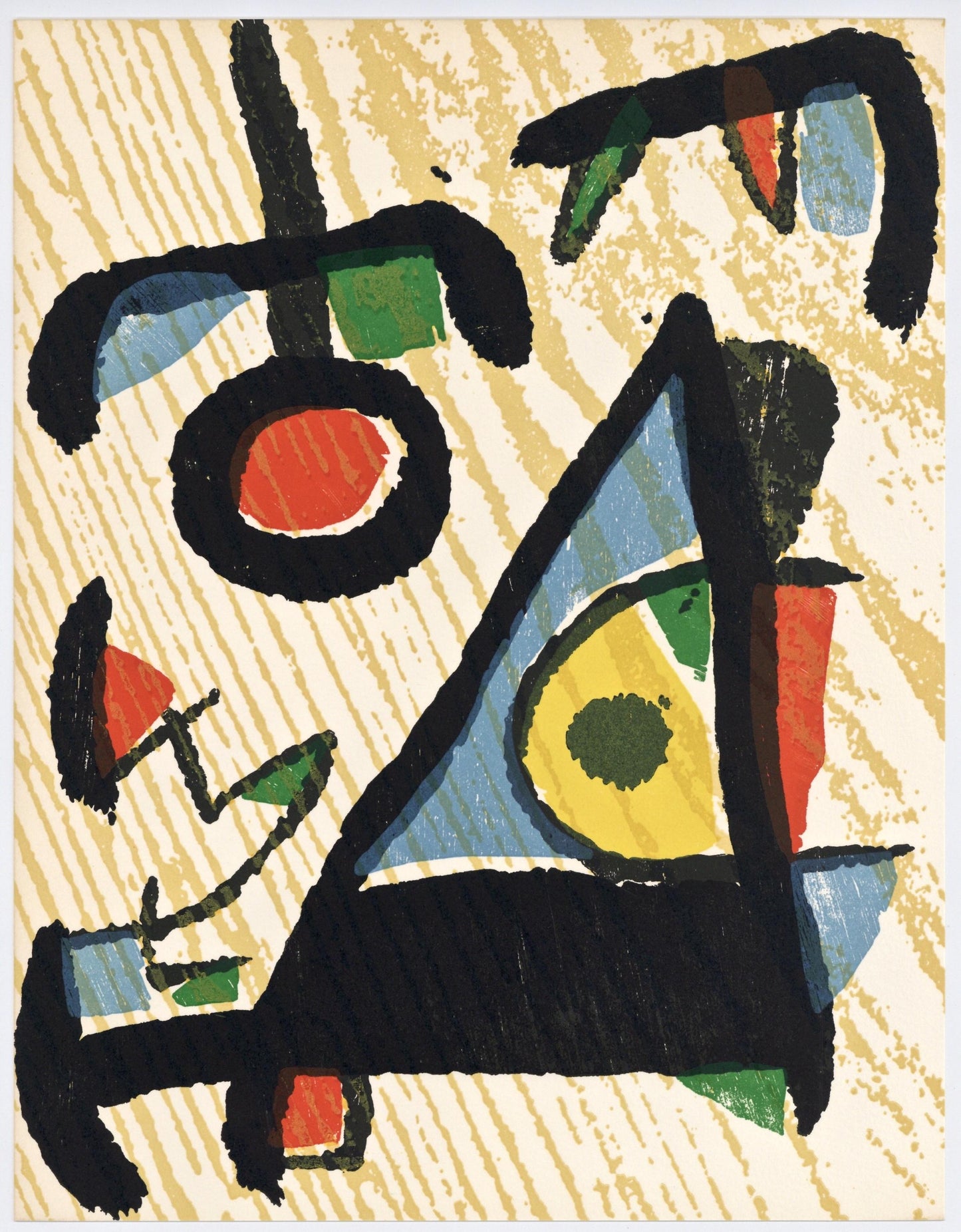 Joan Mir, Composition (Dupin 1291), Mir Graveur, Woodcut