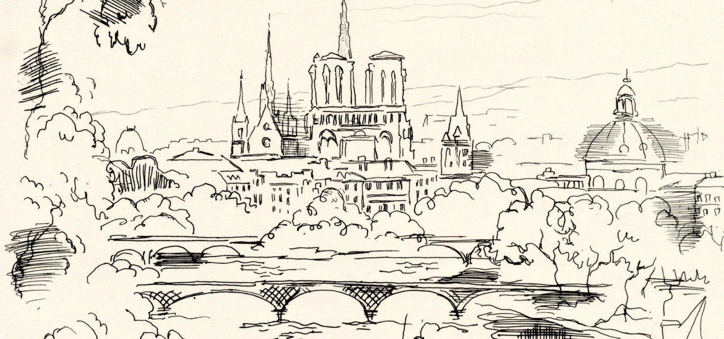 Paul-Lie Gernez, Seine, Berceau De Paris, A La Gloire Paris, Etching