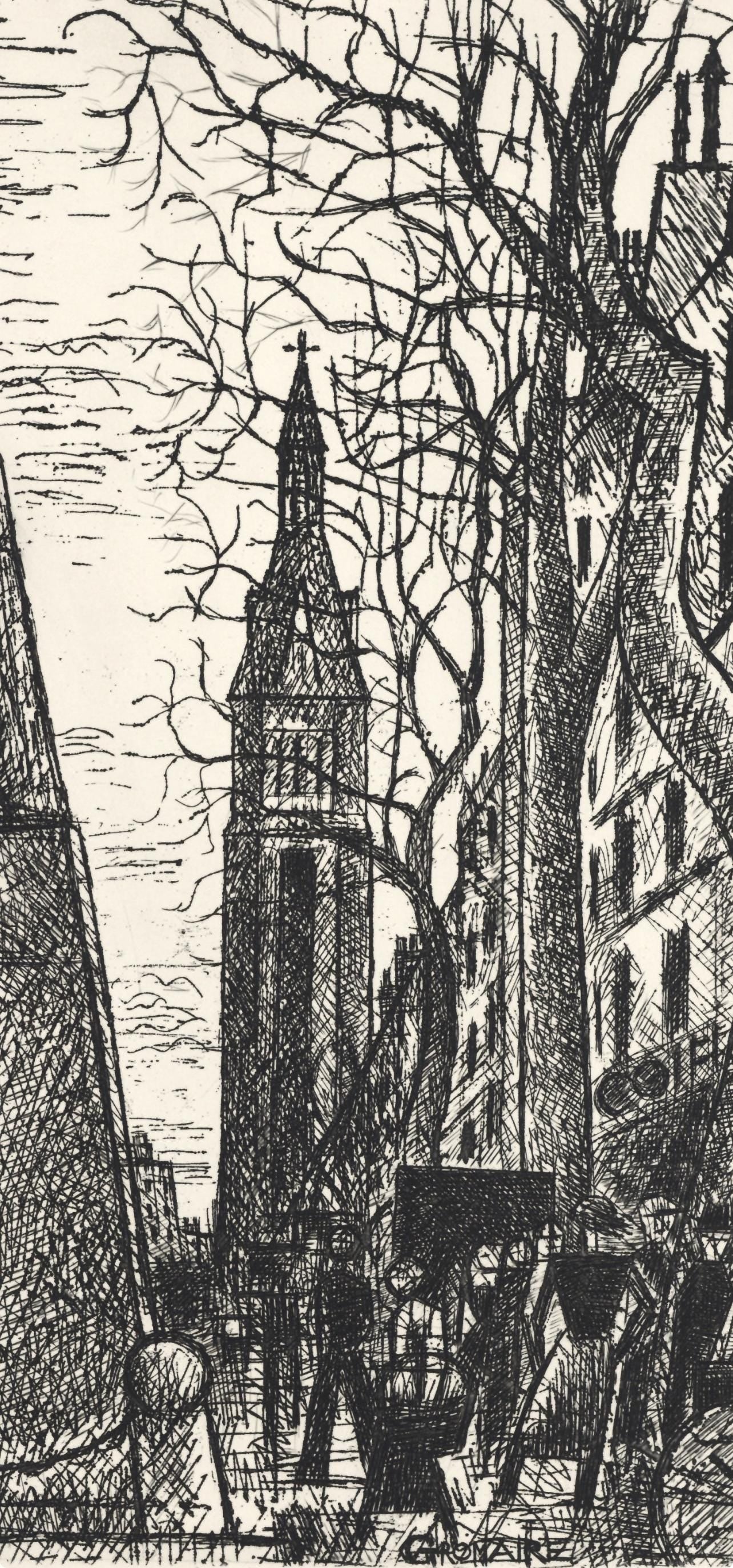 Marcel Gromaire, Petit-Montroug, A La Gloire Paris, Etching