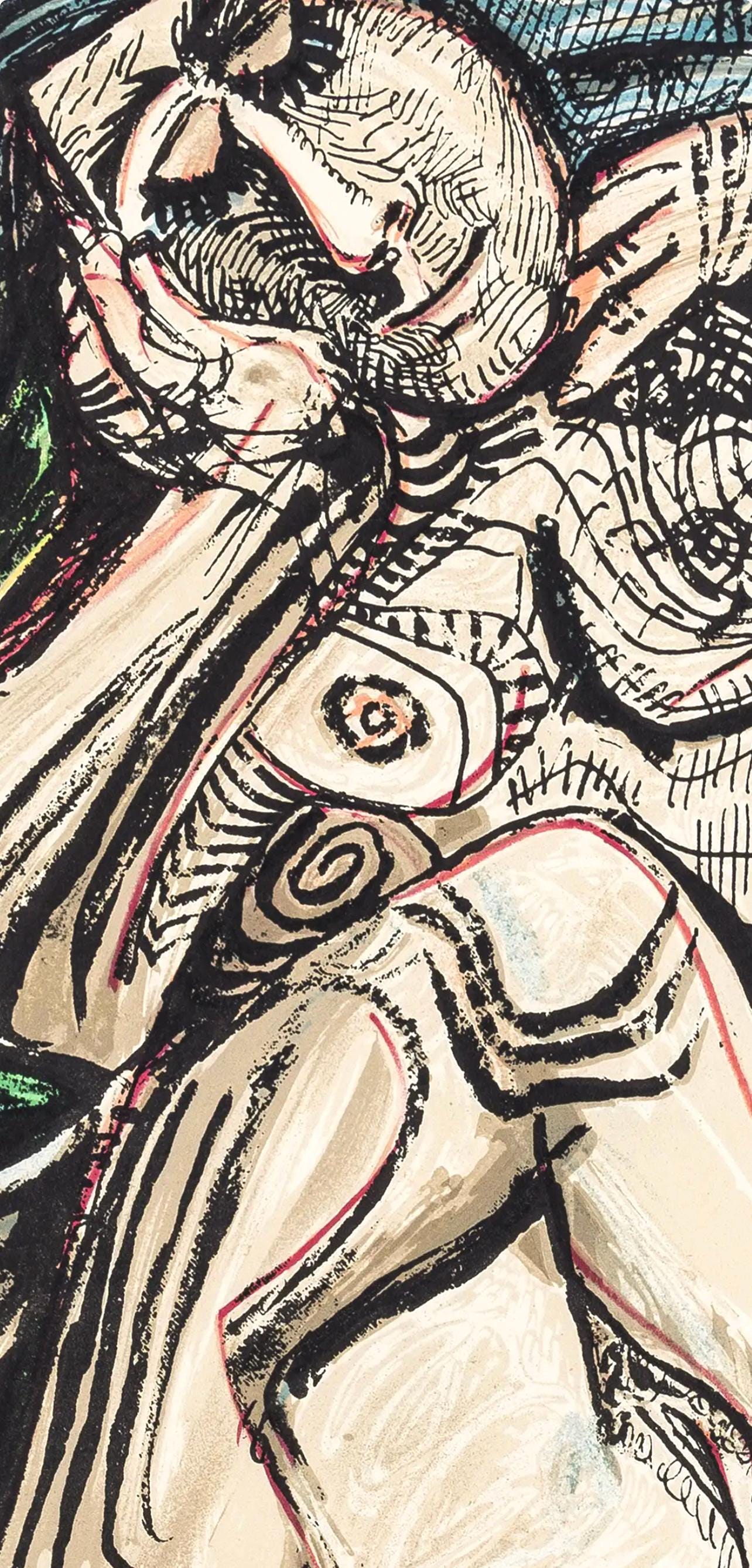 Pablo Picasso, Composition (Orozco 193-204), Au Baiser D'Avignon, Lithograph