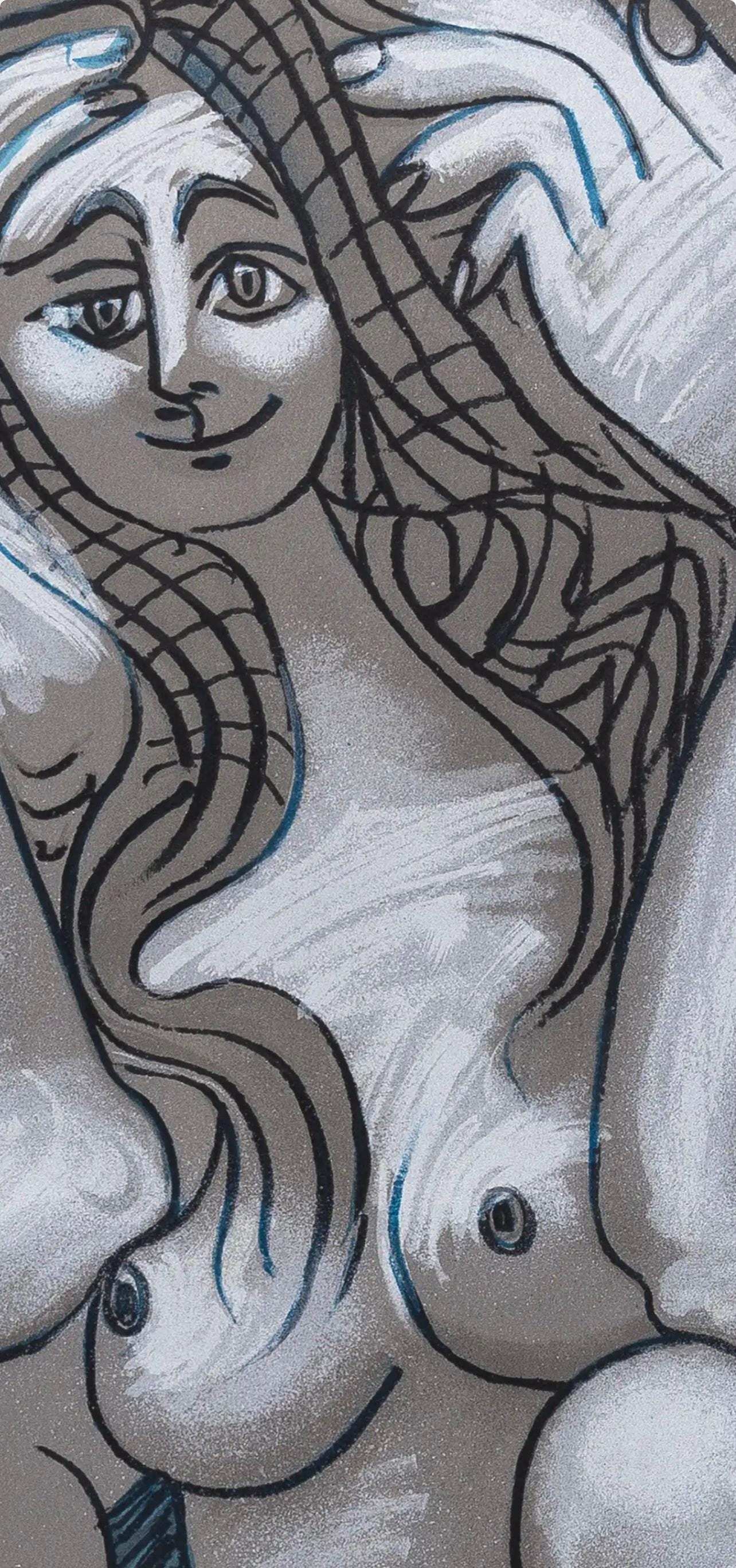 Pablo Picasso, Composition (Orozco 193-204), Au Baiser D'Avignon, Lithograph