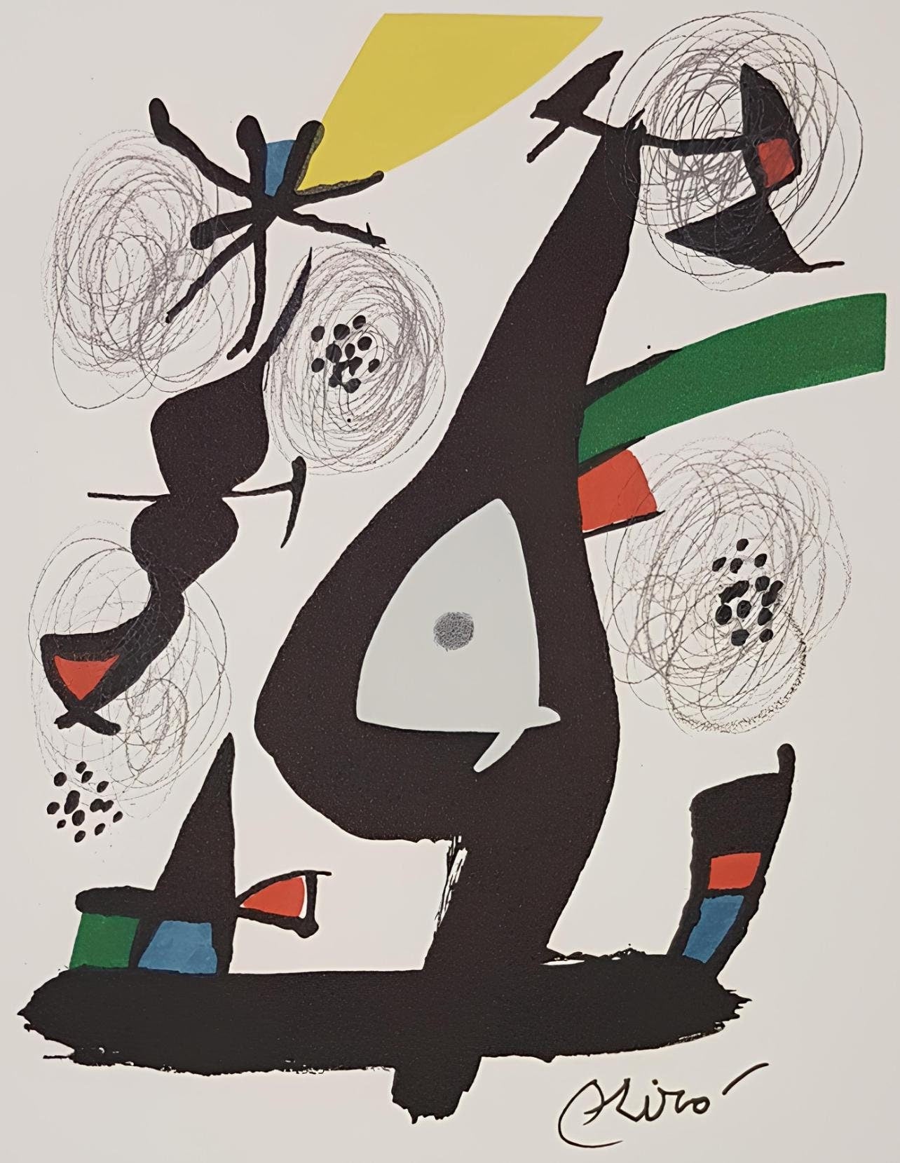 Joan Mir, Composition (Mourlot 1212-1225; Cramer 248), La Mlodie Acide, Lithograph