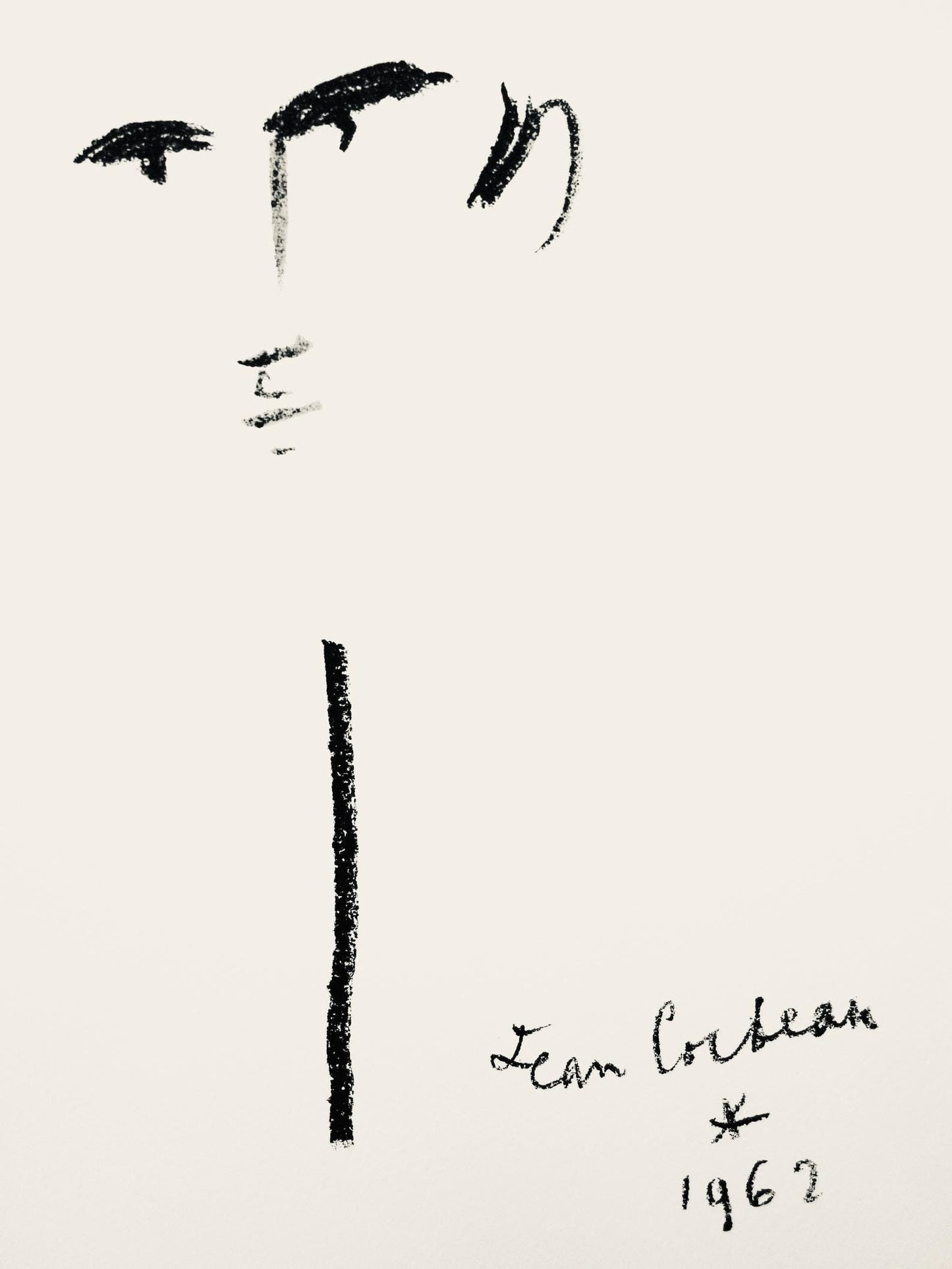 Jean Cocteau, Composition, Taureaux, Lithograph