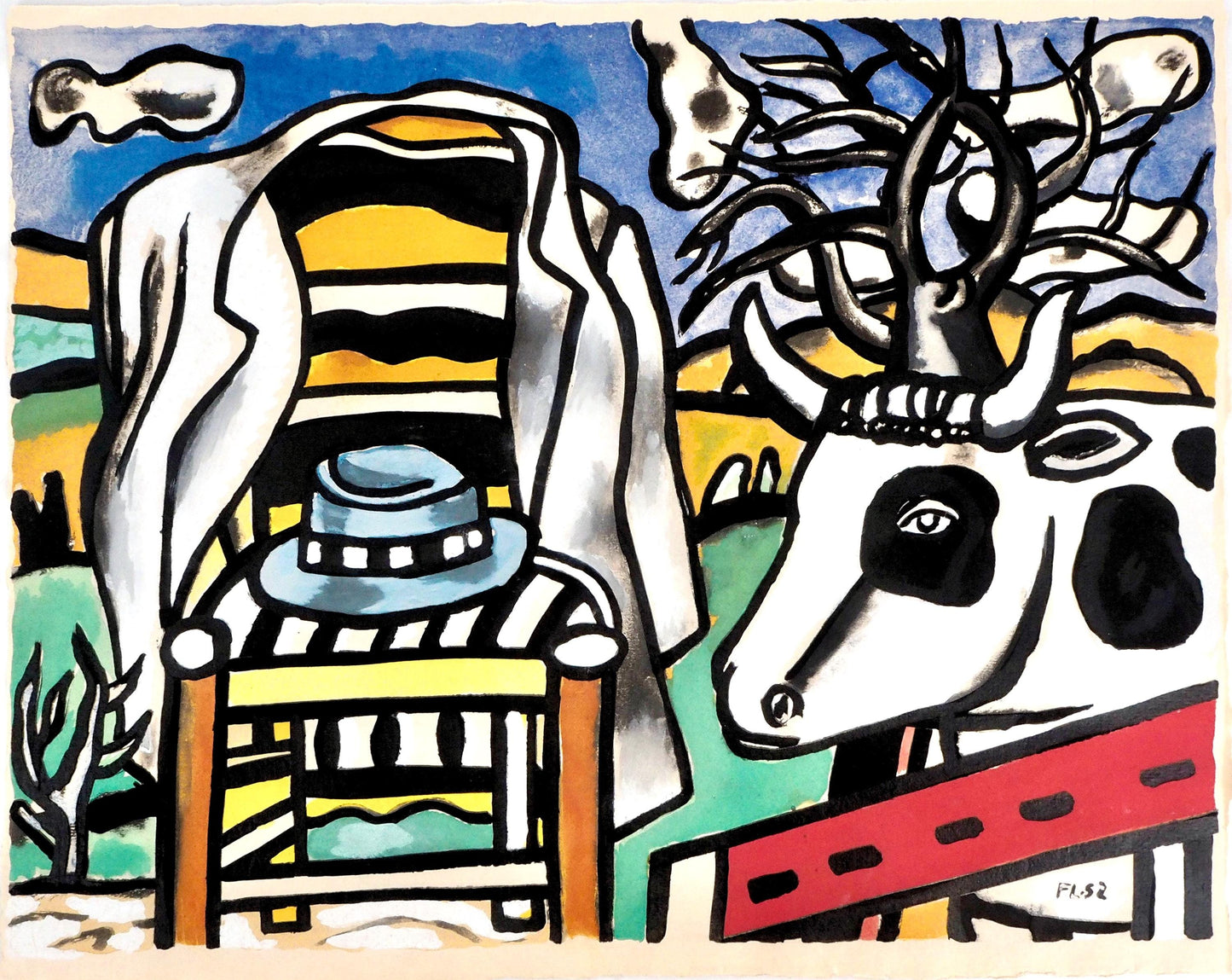 Fernand Lger, Composition, Contrastes, Lithograph