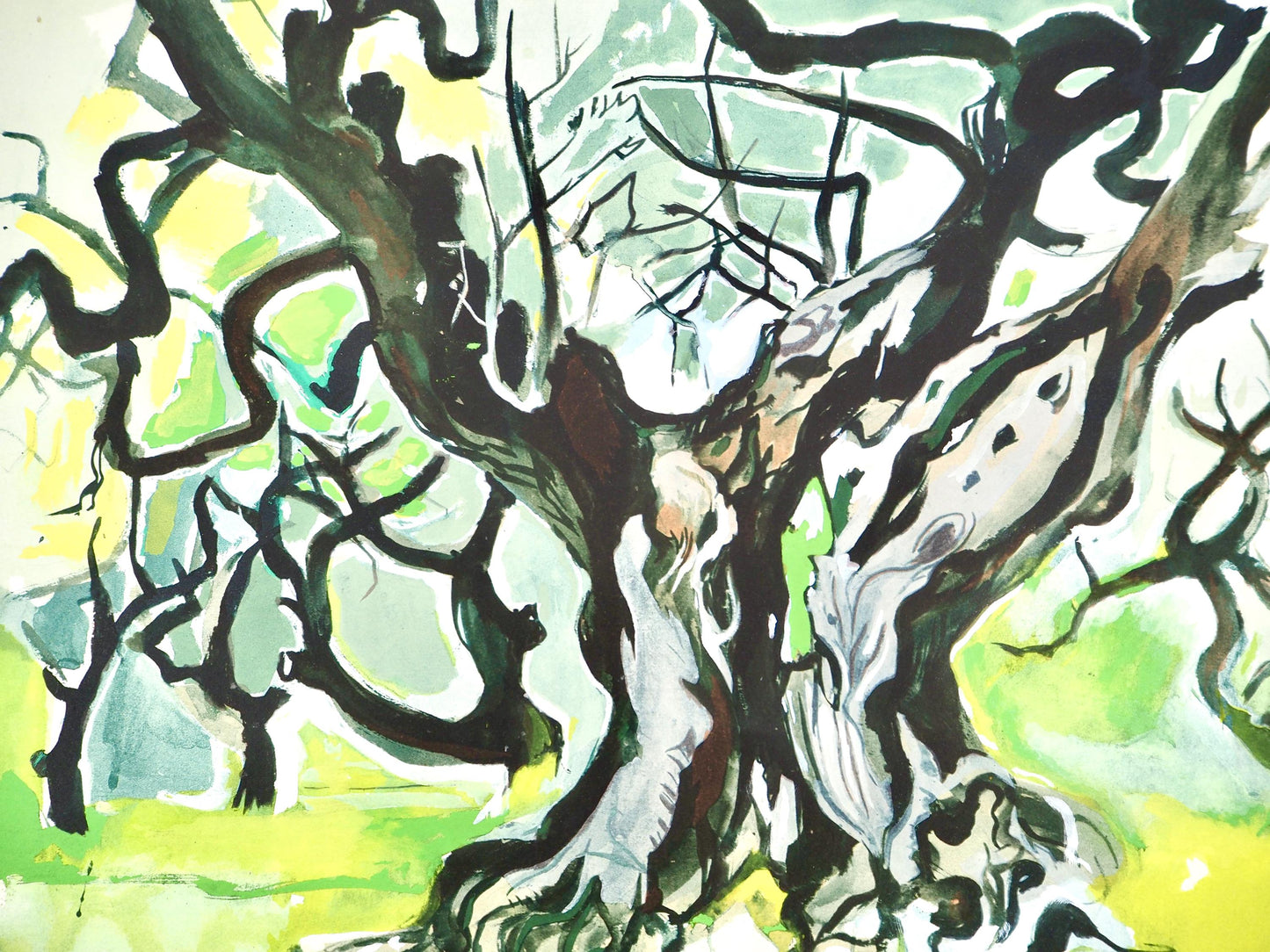 Douard Pignon, Composition, Arbres Et Voiles, Lithograph
