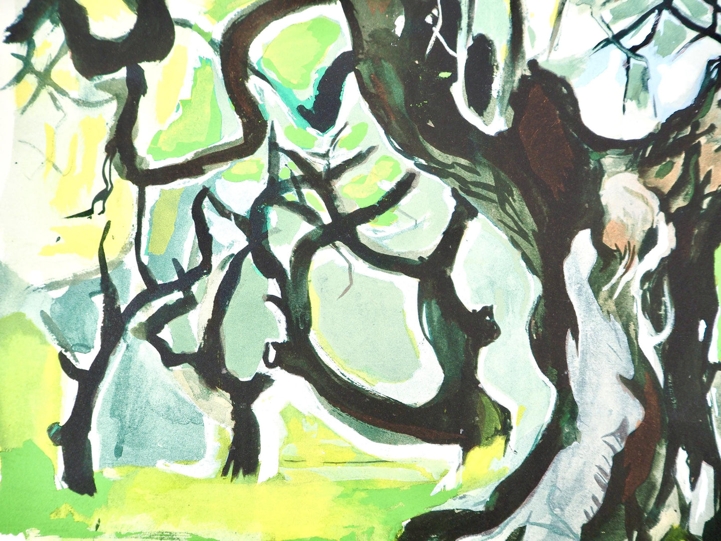 Douard Pignon, Composition, Arbres Et Voiles, Lithograph