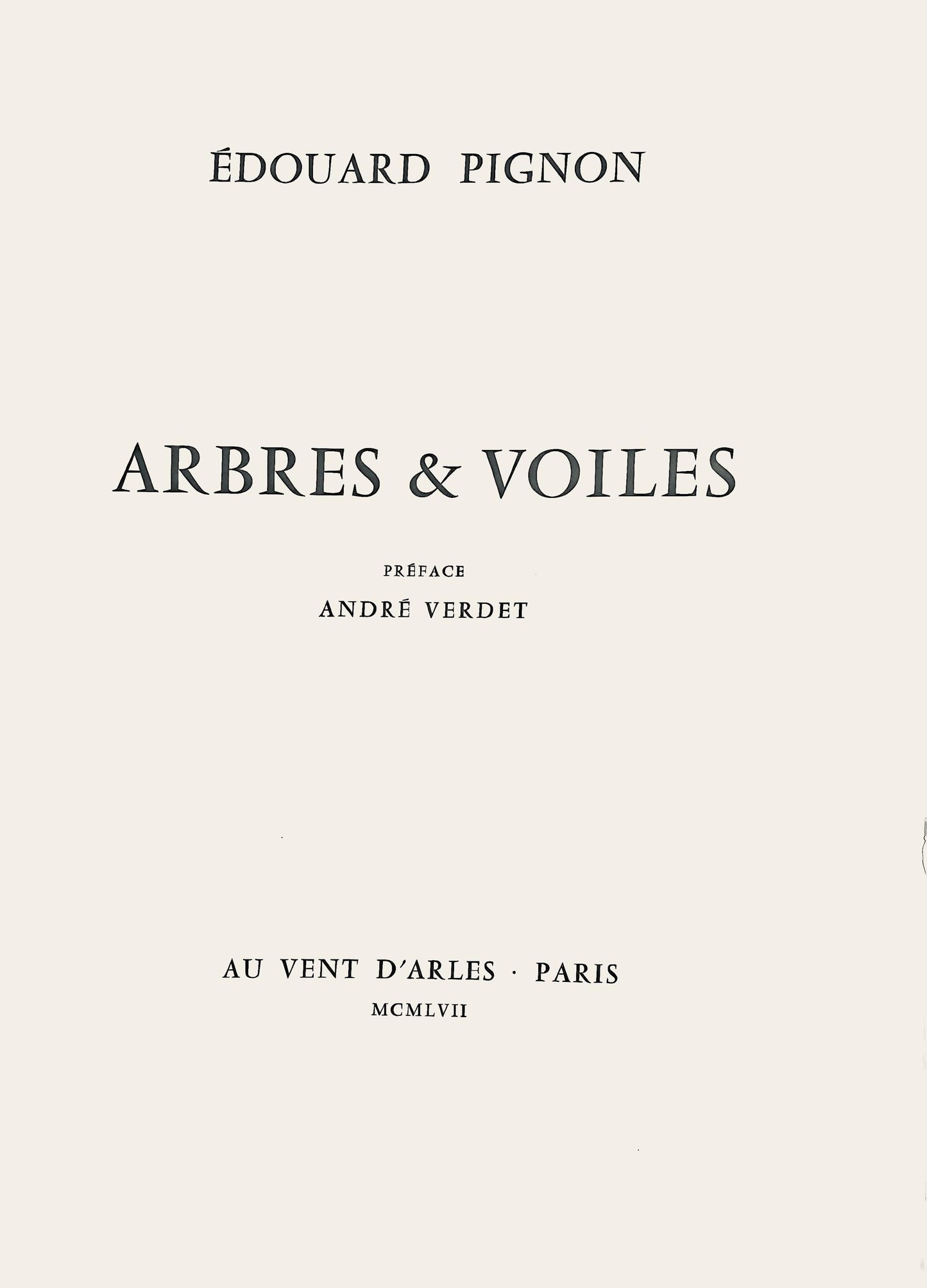 Douard Pignon, Composition, Arbres Et Voiles, Lithograph