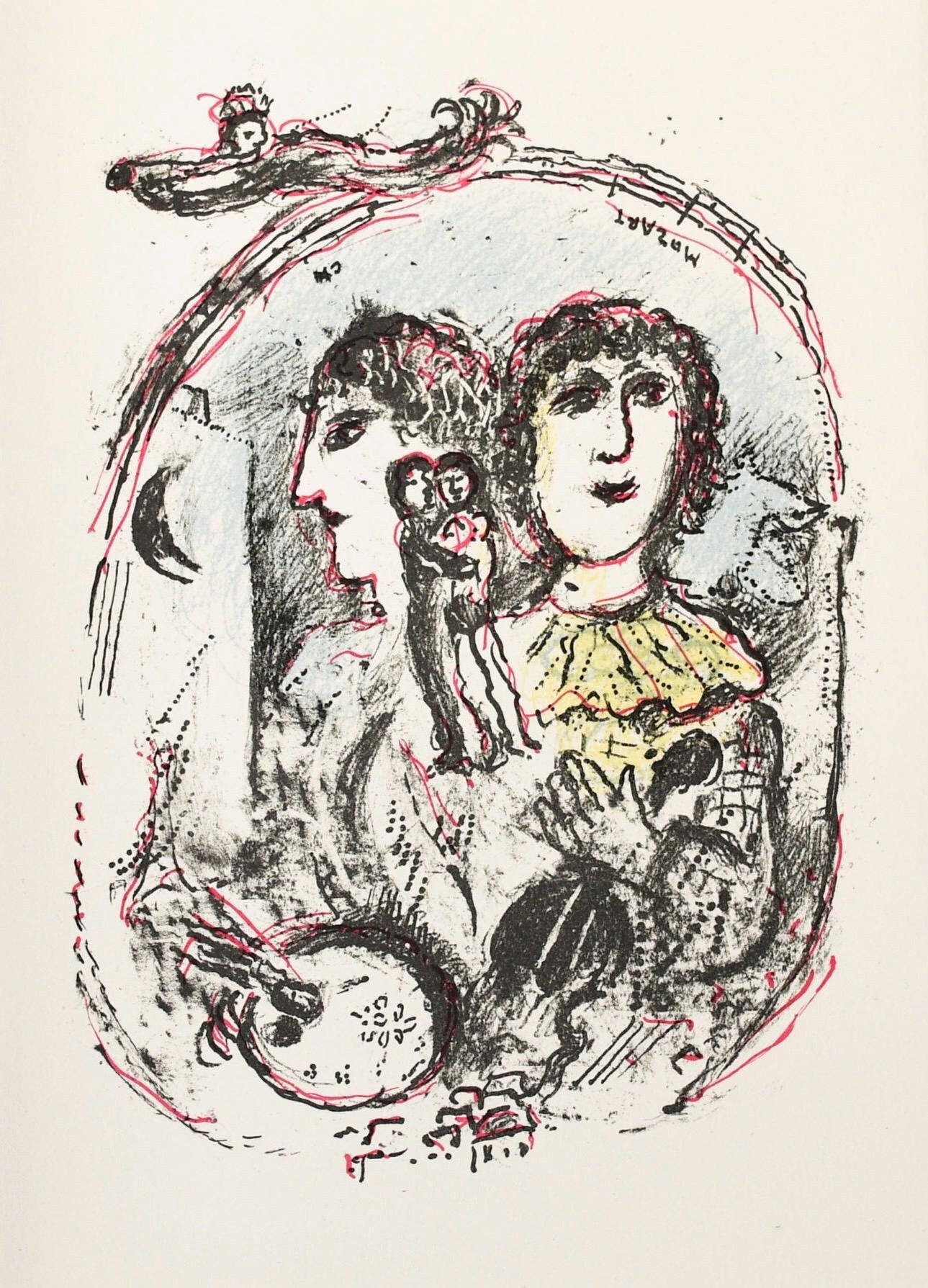Marc Chagall, Composition (Mourlot 668-677), La Ferie Et Le Royaume, Lithograph