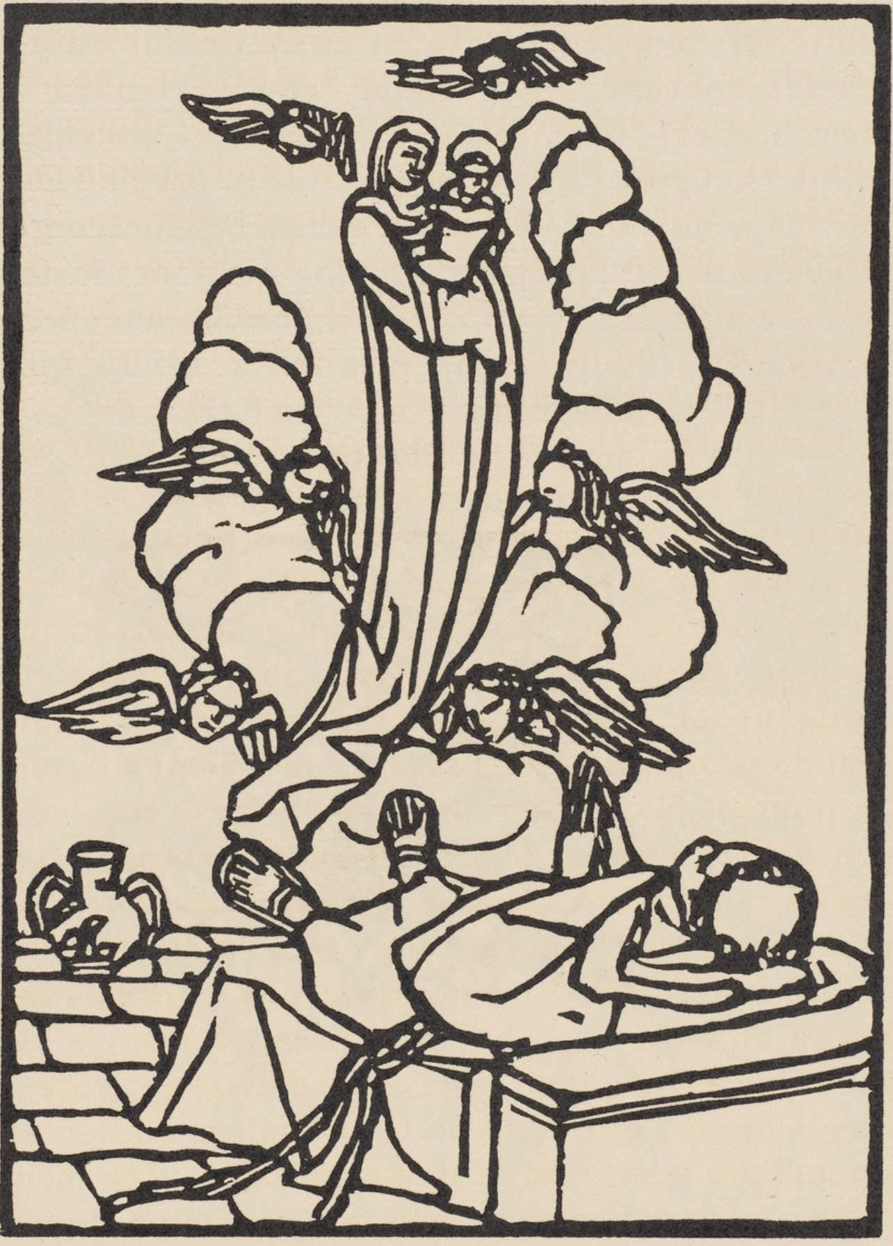Mile Bernard, Composition (Morane, No. 100), Les Petites Fleurs De St. Franoise, Woodcut