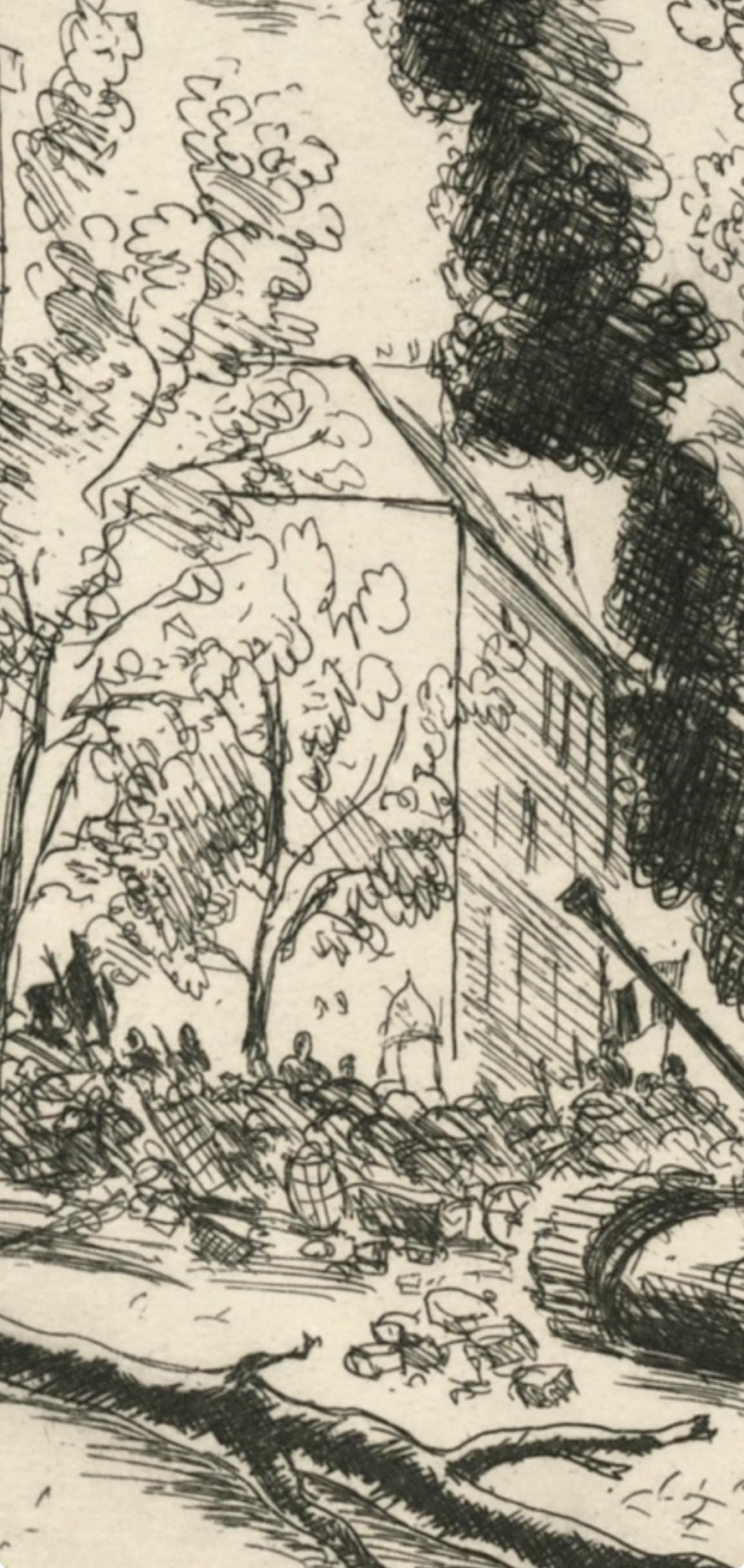 Andr Dignimont, Composition, Jours De Gloire, Histoire De La Libration De Paris, Etching