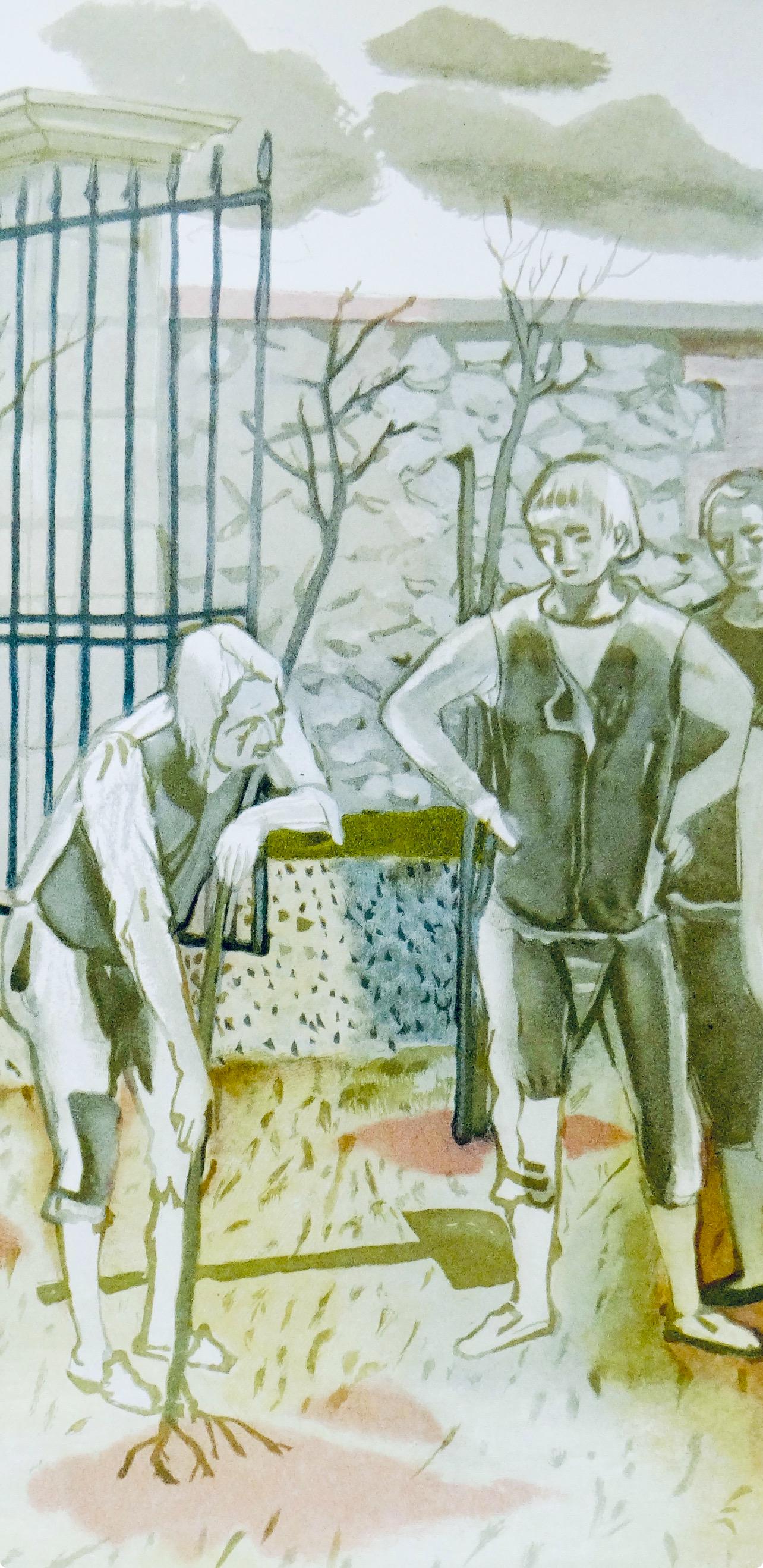 Maurice Brianchon, Le Vieillard Et Les Trois Jeunes, Vingt Fables De La Fontaine, Woodcut
