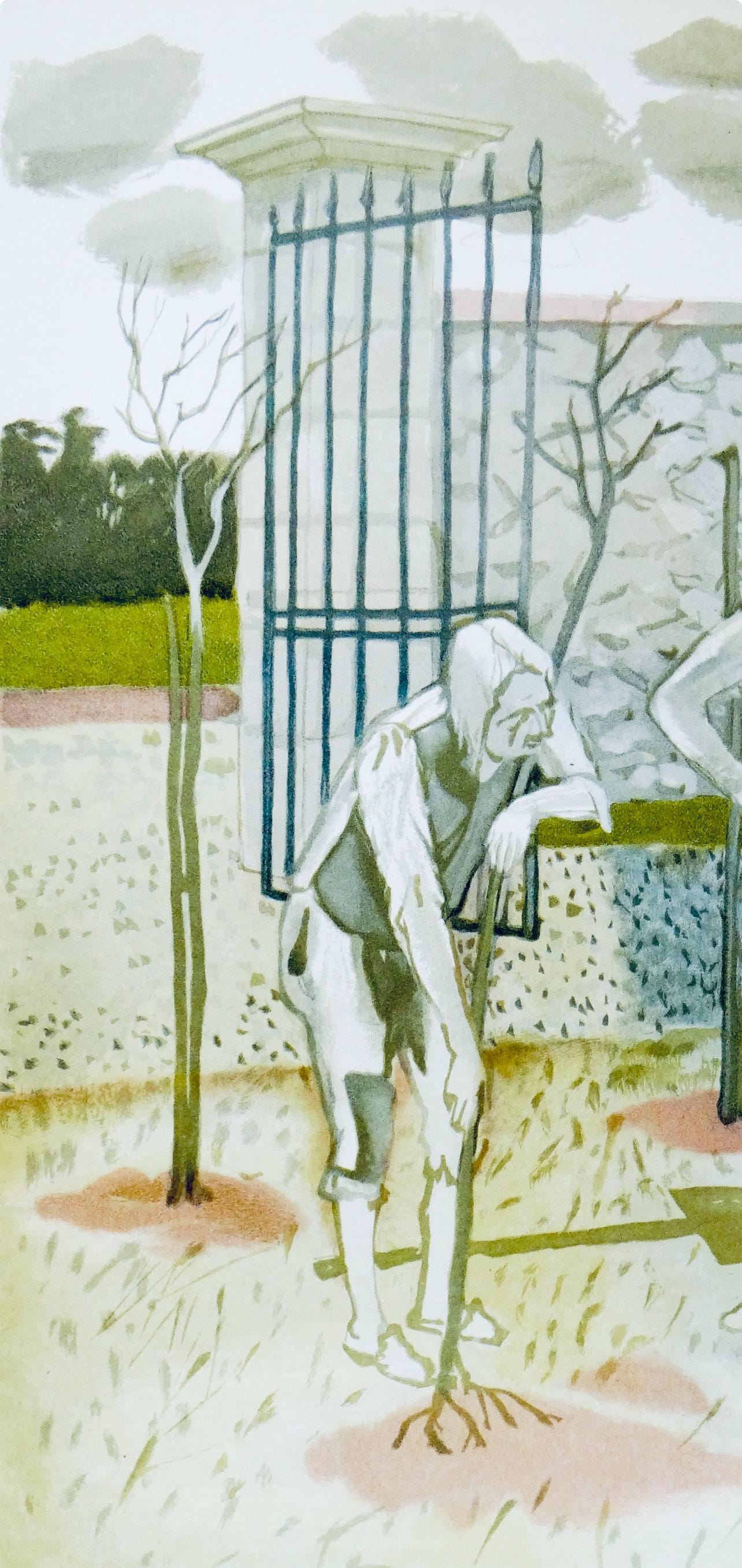 Maurice Brianchon, Le Vieillard Et Les Trois Jeunes, Vingt Fables De La Fontaine, Woodcut