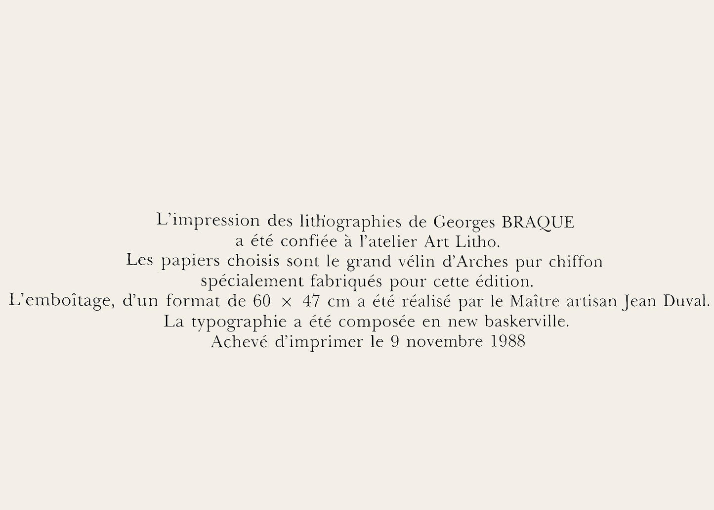 Georges Braque, Composition, Dipe Roi De Sophocle, Lithograph