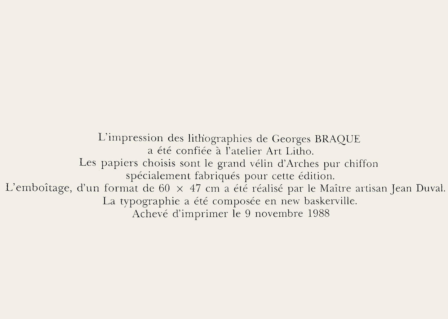Georges Braque, Composition, Dipe Roi De Sophocle, Lithograph