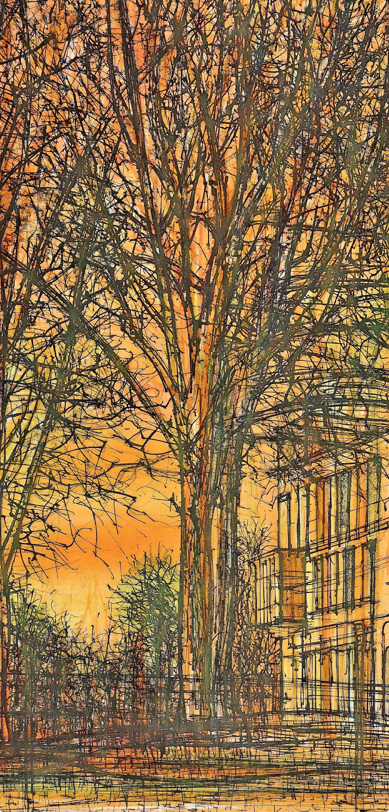 Jean Carzou, La Maison Dans Les Arbres, Regards Sur Paris, Lithograph
