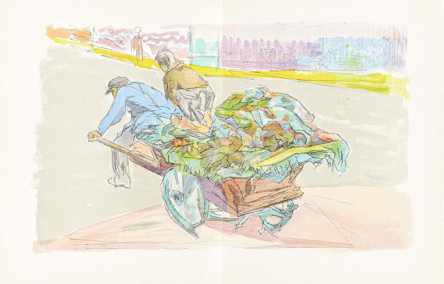 Jacques Villon, Marchands Quatres Saisons, Regards Sur Paris, Lithograph