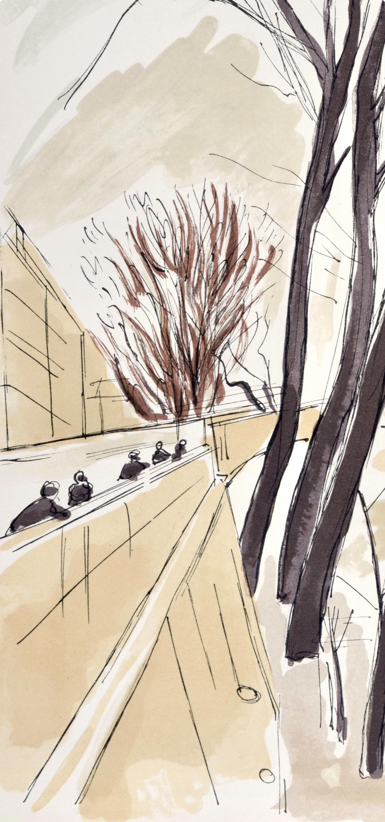 Andr Dunoyer De Segonzac, Les Quais De Paris, Regards Sur Paris, Lithograph