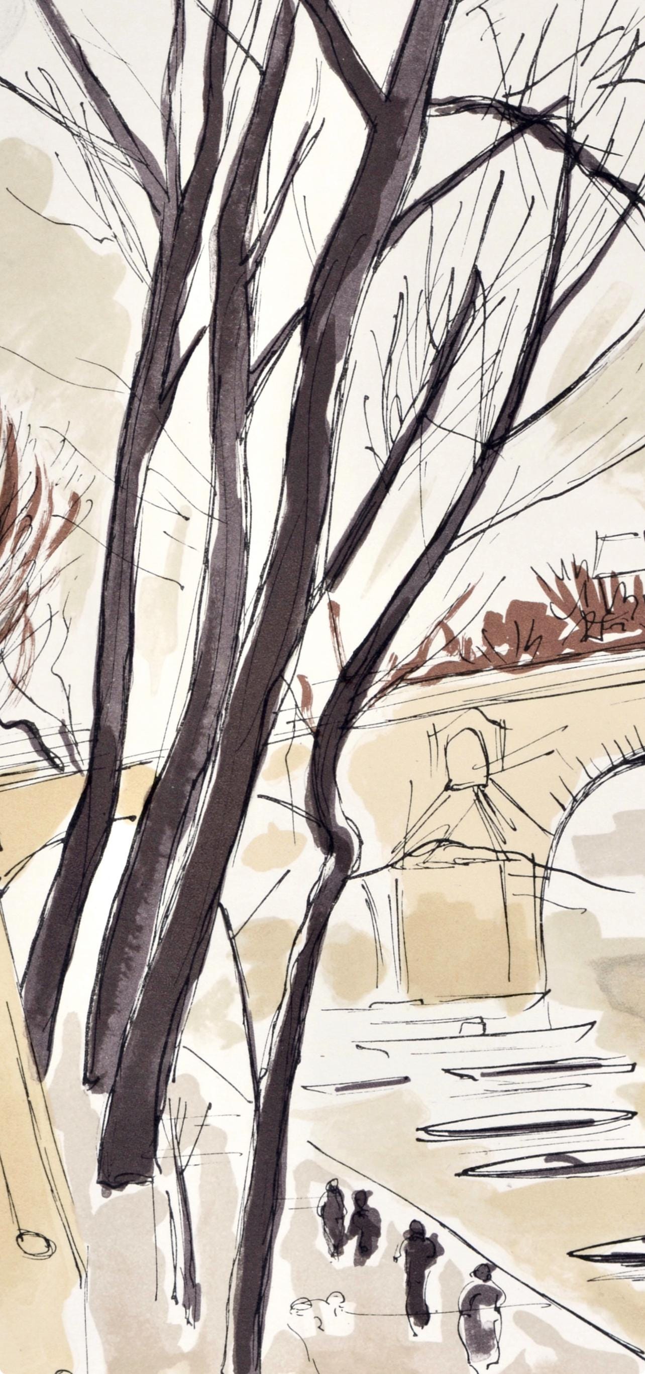 Andr Dunoyer De Segonzac, Les Quais De Paris, Regards Sur Paris, Lithograph