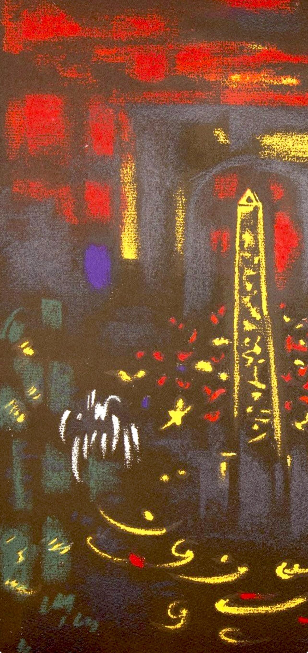 Andr Masson, Place De La Concorde Et L'Arc De Triomphe, Regards Sur Paris, Lithograph