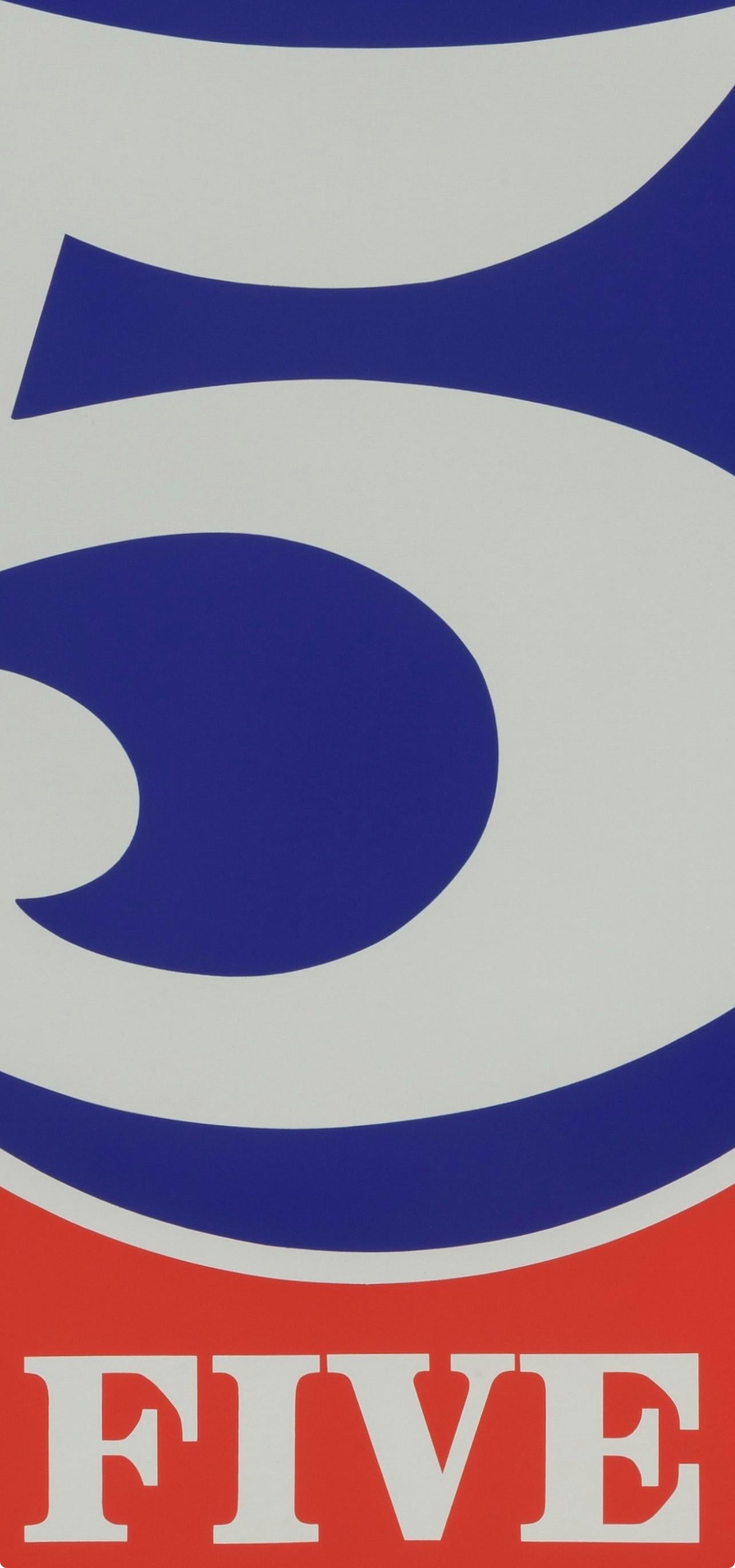 Robert Indiana, Five (Sheehan 46-55), Numbers, Silkscreen