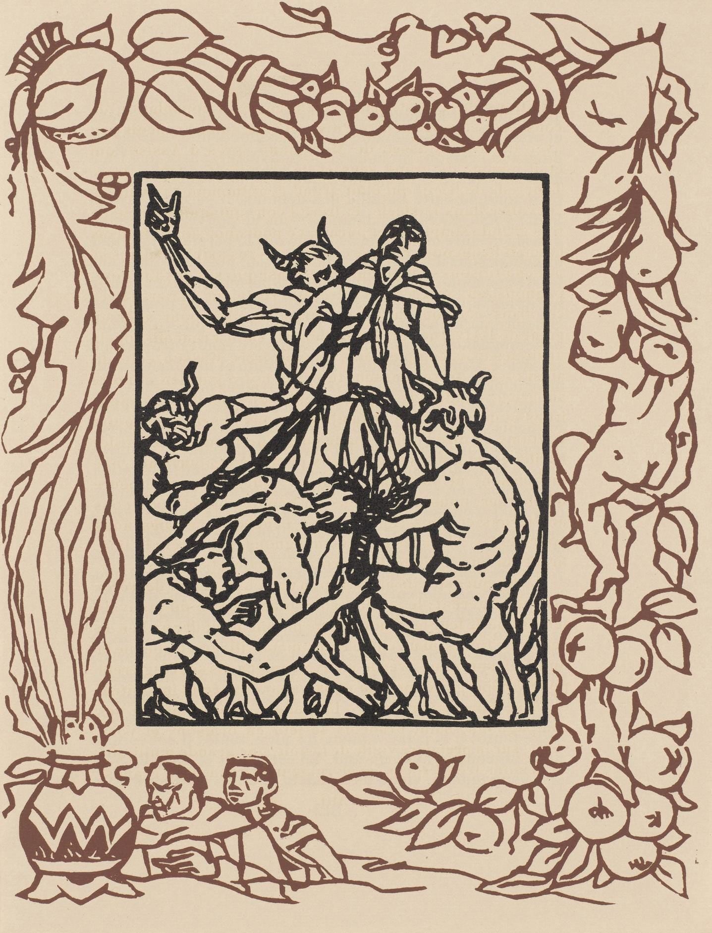Mile Bernard, Composition (Morane, No. 100), Les Petites Fleurs De St. Franoise, Woodcut