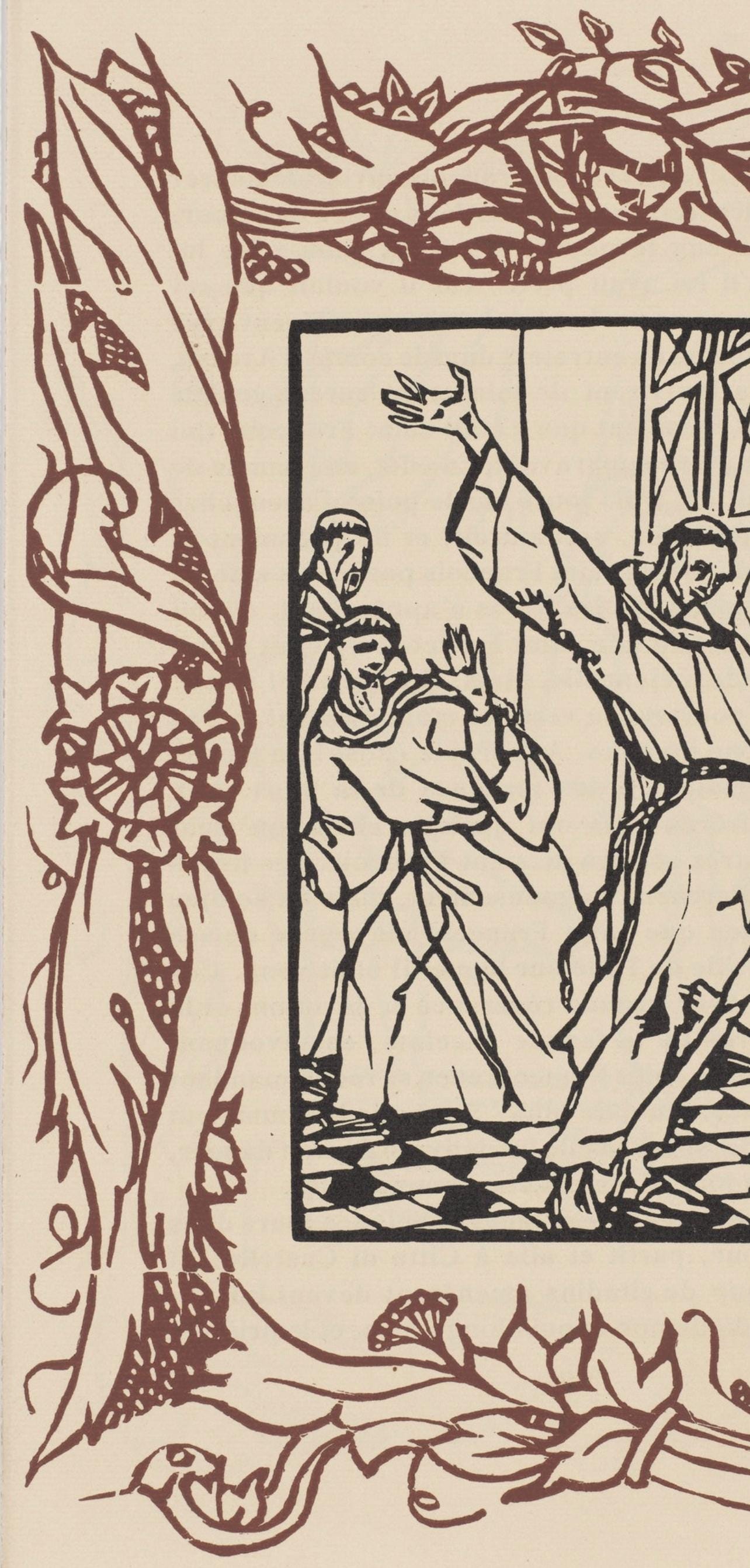 Mile Bernard, Composition (Morane, No. 100), Les Petites Fleurs De St. Franoise, Woodcut