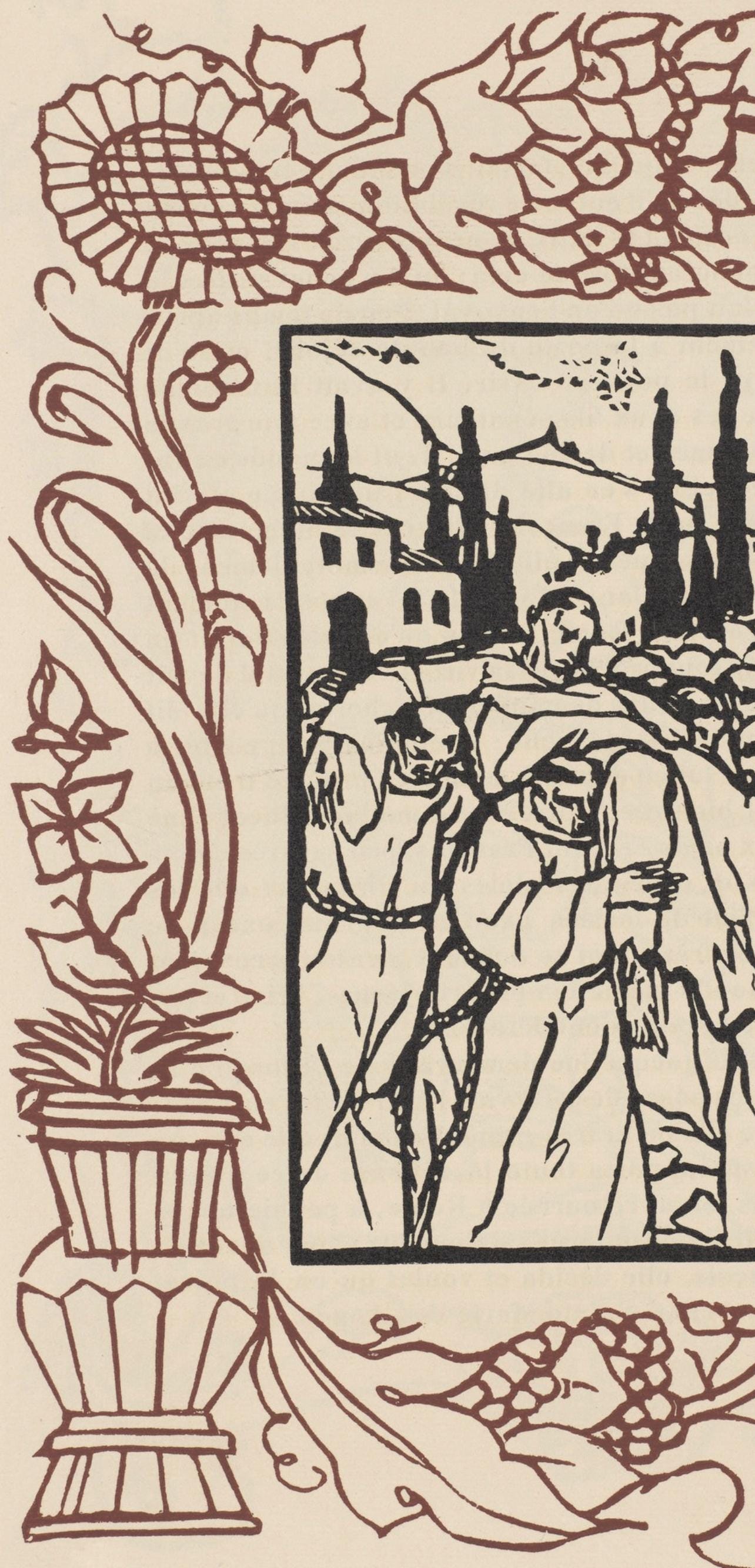 Mile Bernard, Composition (Morane, No. 100), Les Petites Fleurs De St. Franoise, Woodcut
