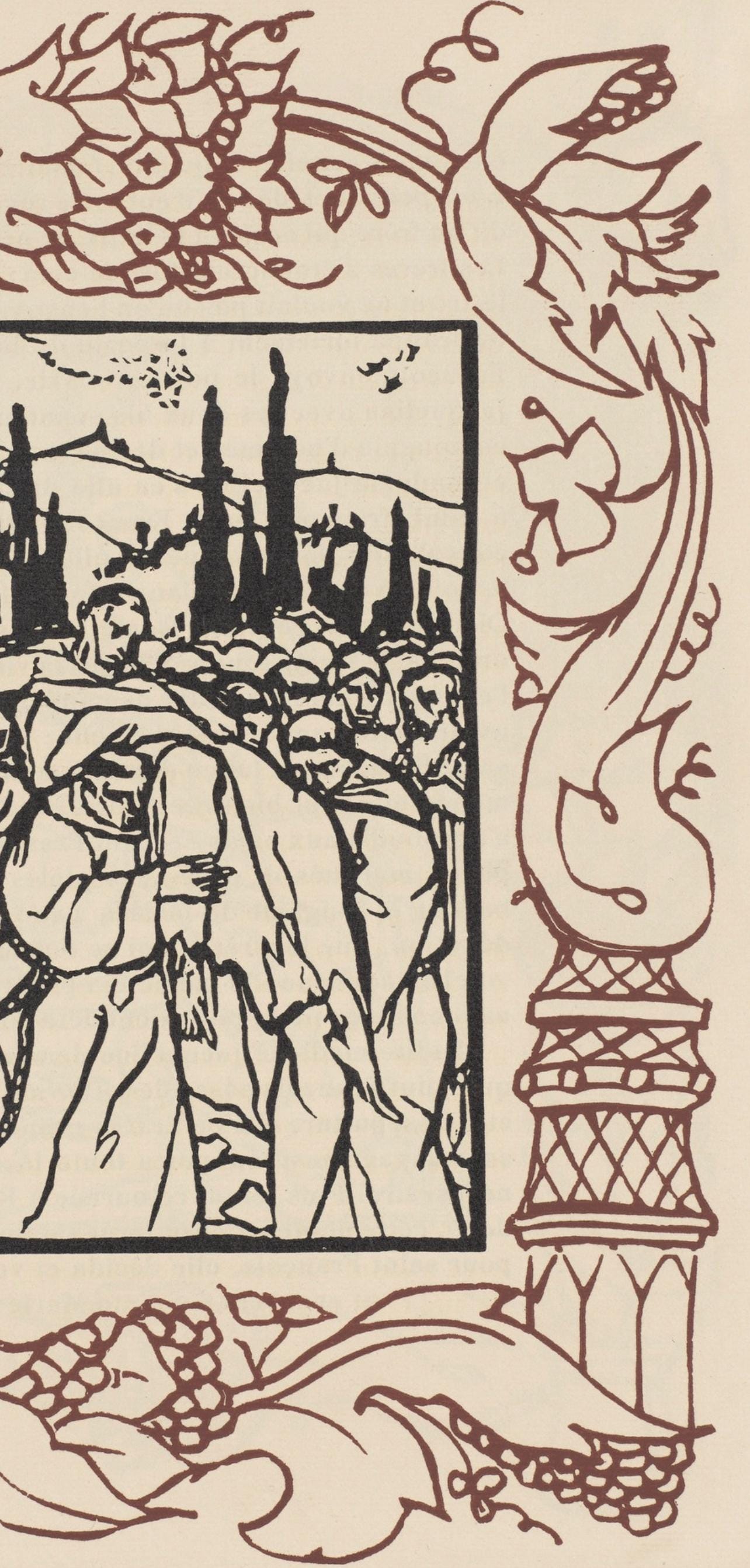 Mile Bernard, Composition (Morane, No. 100), Les Petites Fleurs De St. Franoise, Woodcut