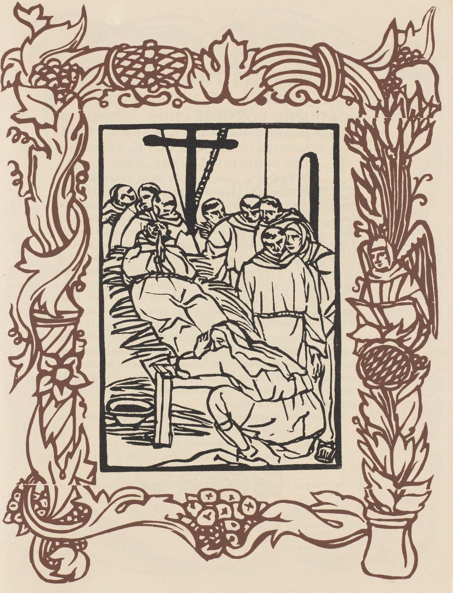 Mile Bernard, Composition (Morane, No. 100), Les Petites Fleurs De St. Franoise, Woodcut