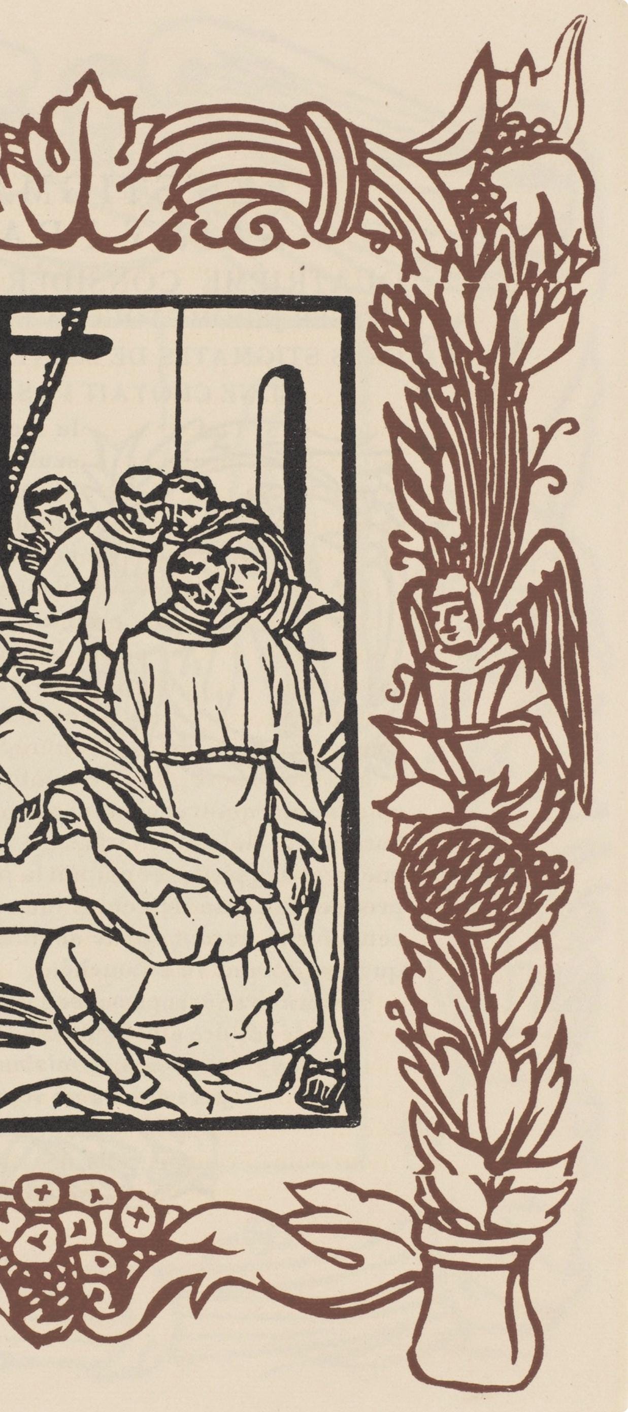 Mile Bernard, Composition (Morane, No. 100), Les Petites Fleurs De St. Franoise, Woodcut