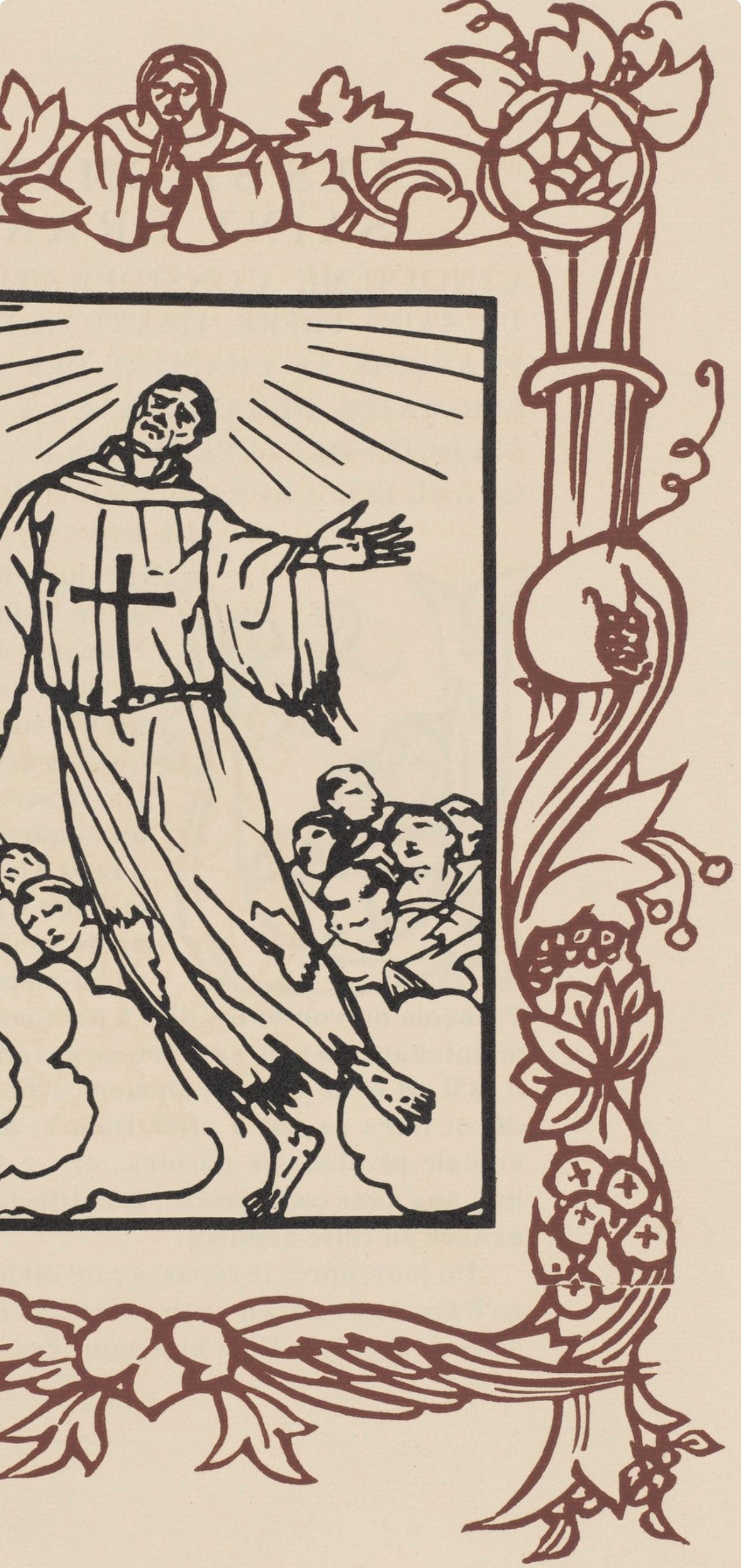 Mile Bernard, Composition (Morane, No. 100), Les Petites Fleurs De St. Franoise, Woodcut