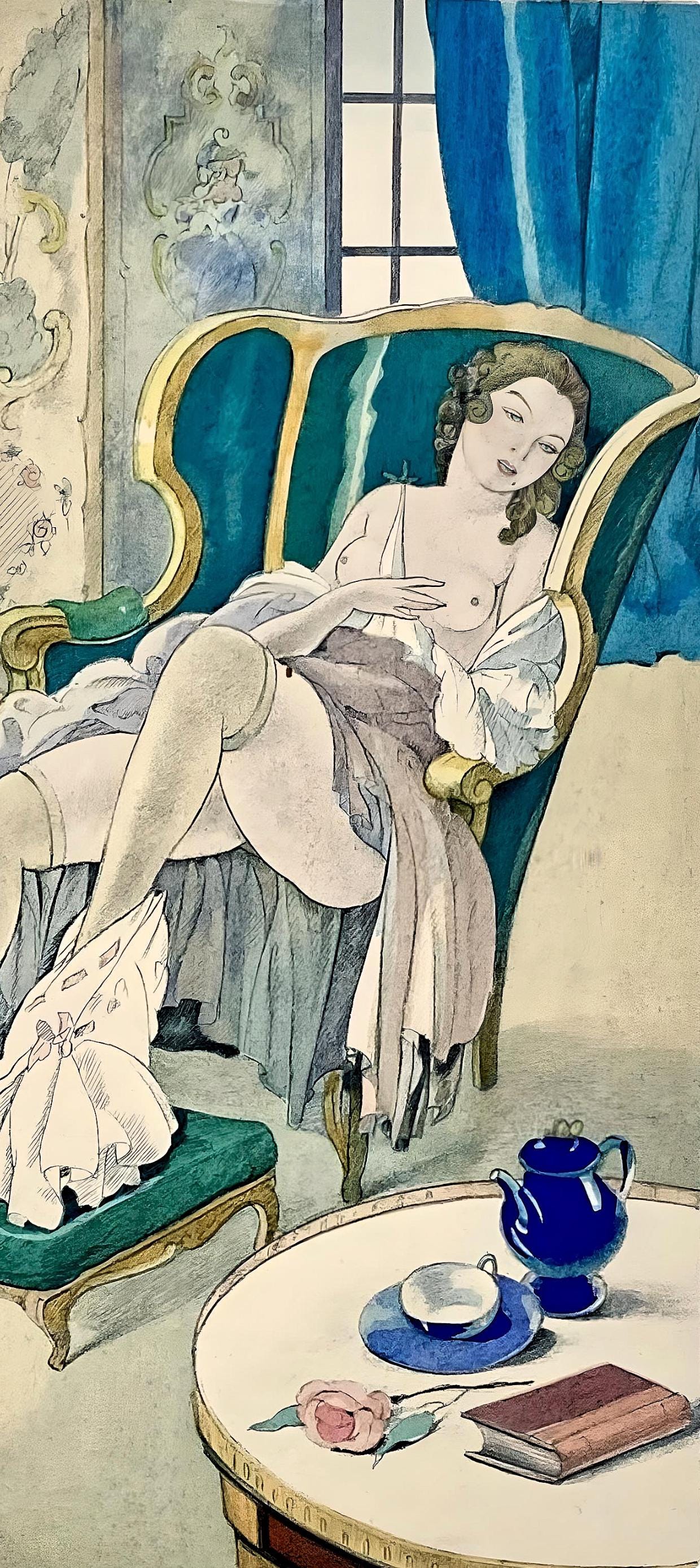 Umberto Brunelleschi, Composition, La Leon D'Amour Dans Un Parc, Lithograph