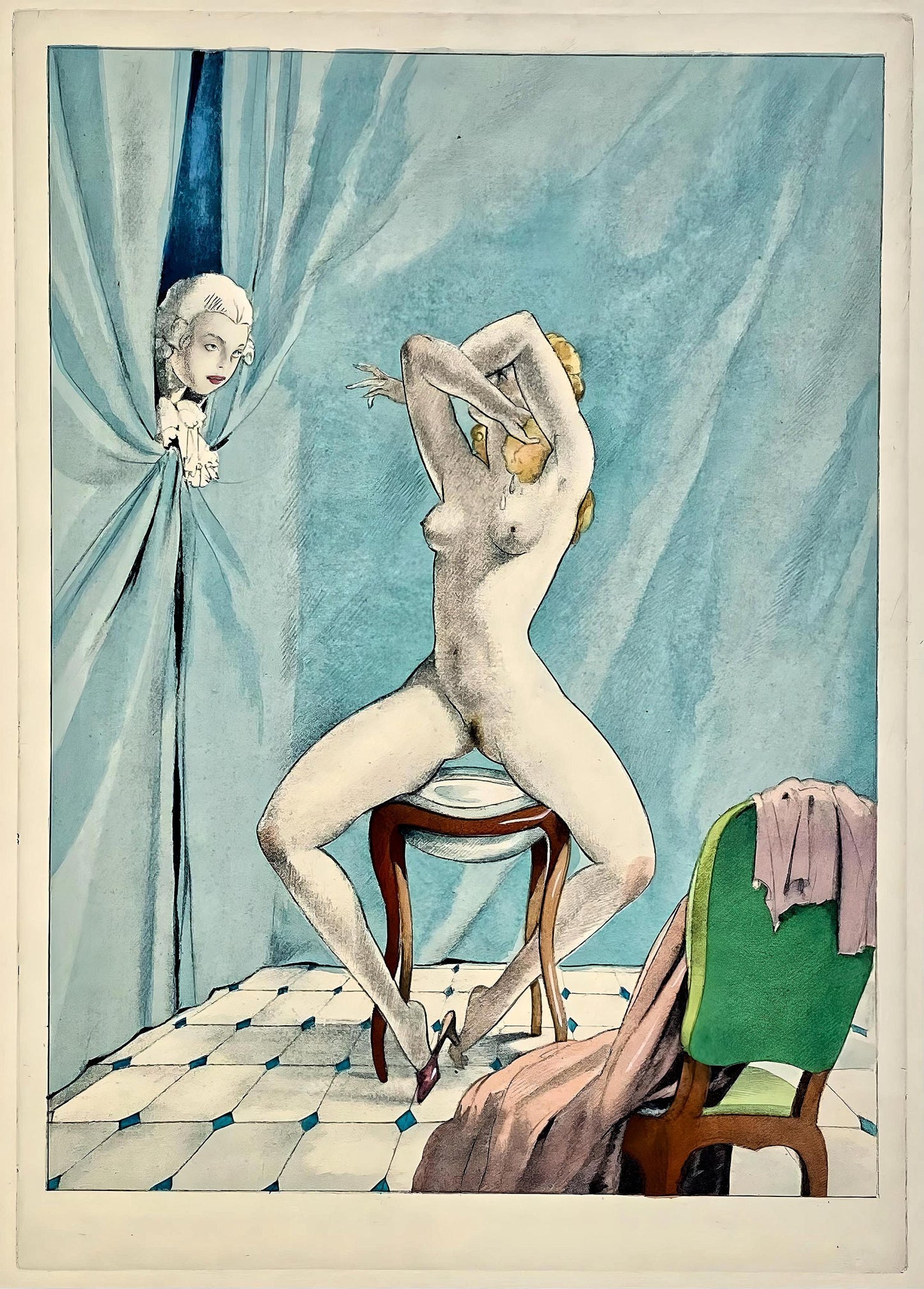 Umberto Brunelleschi, Composition, La Leon D'Amour Dans Un Parc, Lithograph
