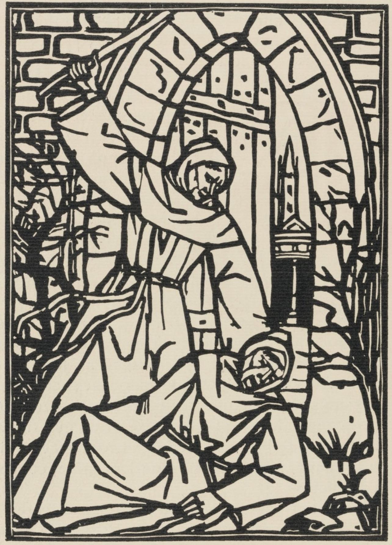 Mile Bernard, Composition (Morane, No. 100), Les Petites Fleurs De St. Franoise, Woodcut
