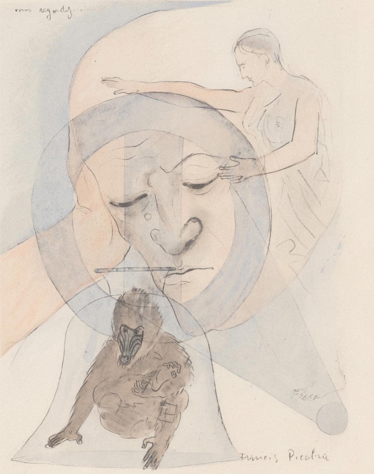 Francis Picabia, Composition, Le Peseur D'Mes (The Weigher Of Souls), Lithograph