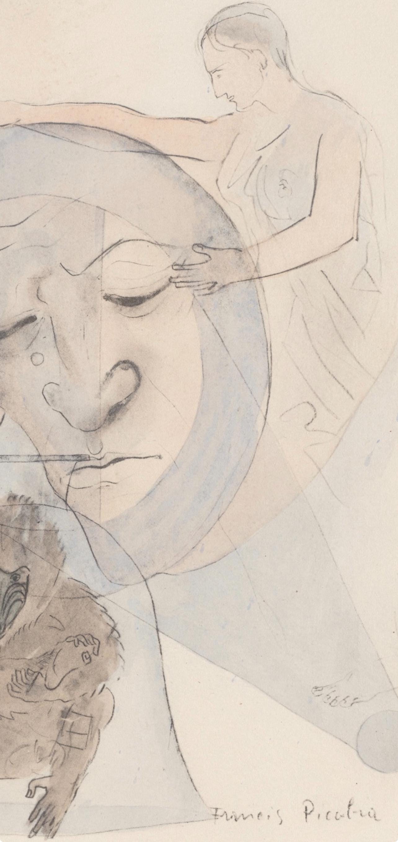 Francis Picabia, Composition, Le Peseur D'Mes (The Weigher Of Souls), Lithograph