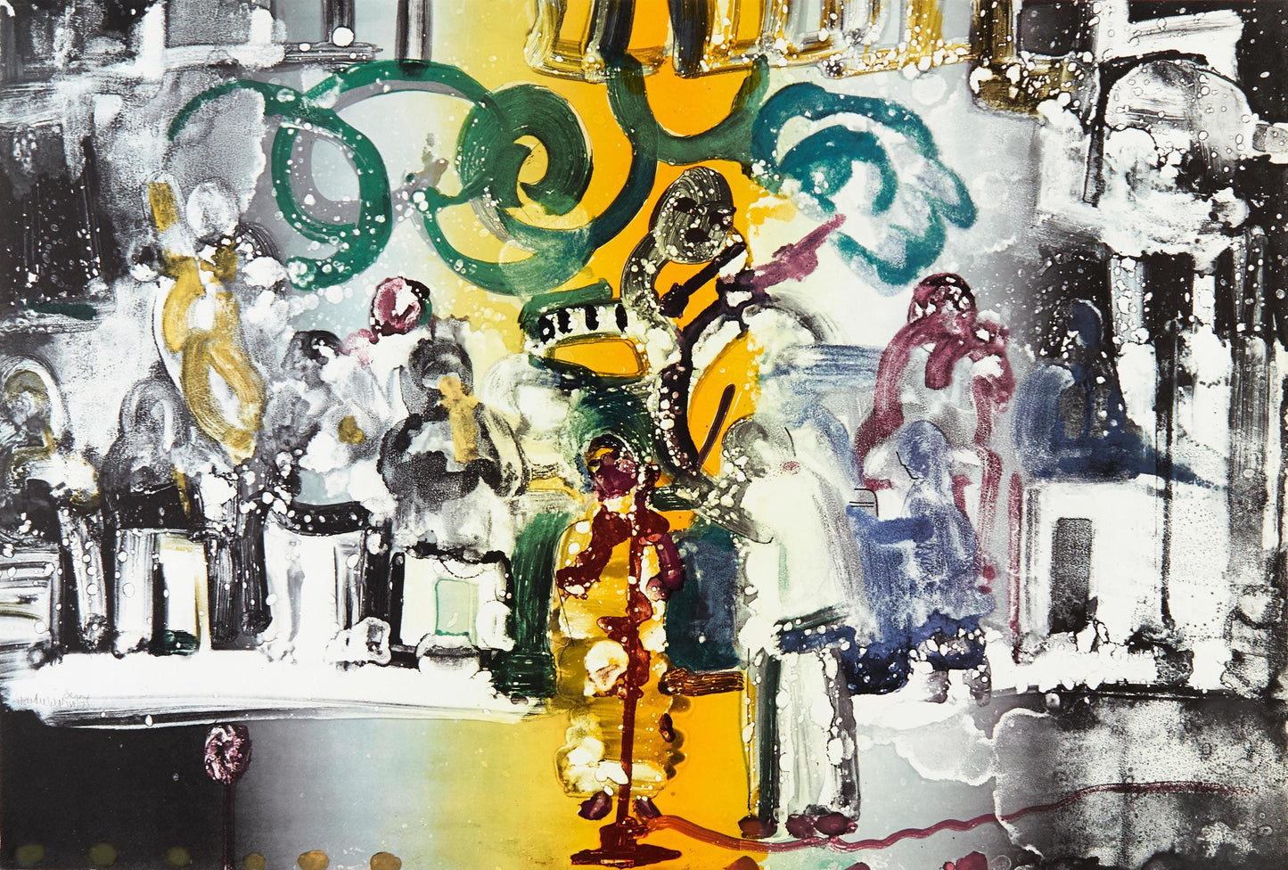 Romare Bearden, Introduction For A Blues Queen (Gelburd/Rosenberg 70-77), Jazz Series, Lithograph