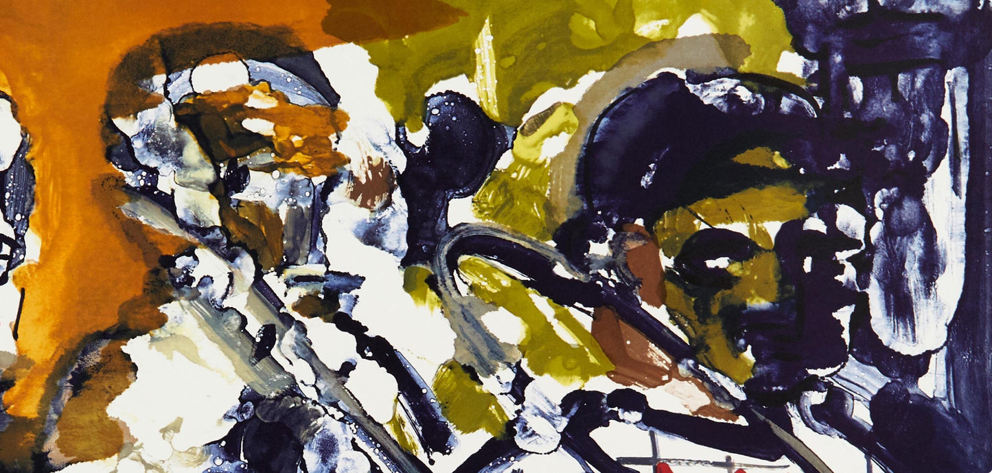 Romare Bearden, Brass Section (Gelburd/Rosenberg 70-77), Jazz Series, Lithograph