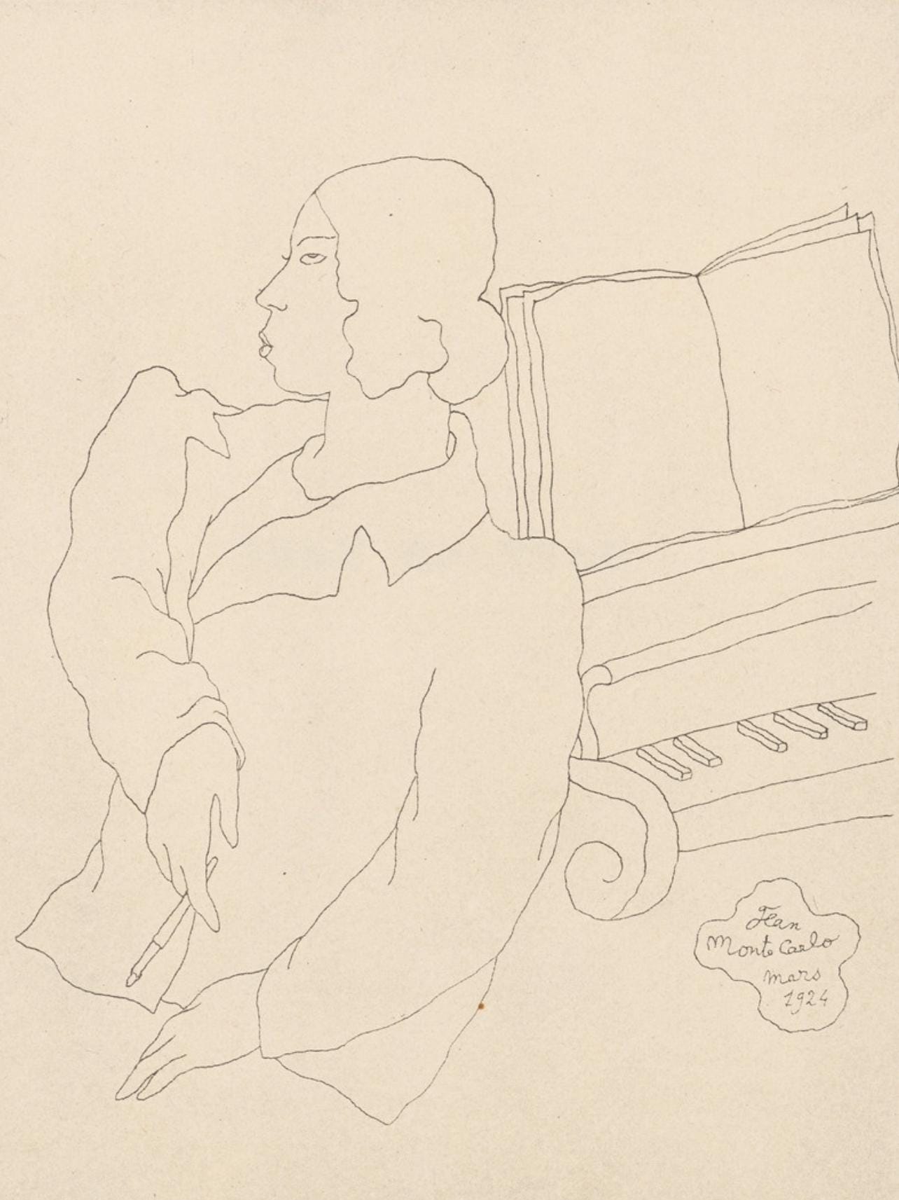 Jean Cocteau, Composition, Les Biches, Lithograph