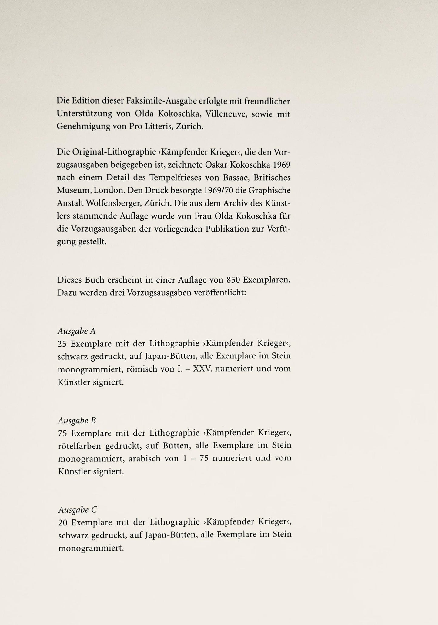 Lithograph - Oskar Kokoschka - Composition - Skizzenbuch der Italienischen Reise 1963