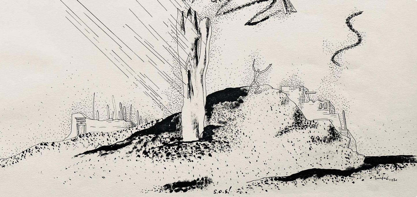Jean Lurat, S.O.S., Huit Dessins La Plume, Lithograph